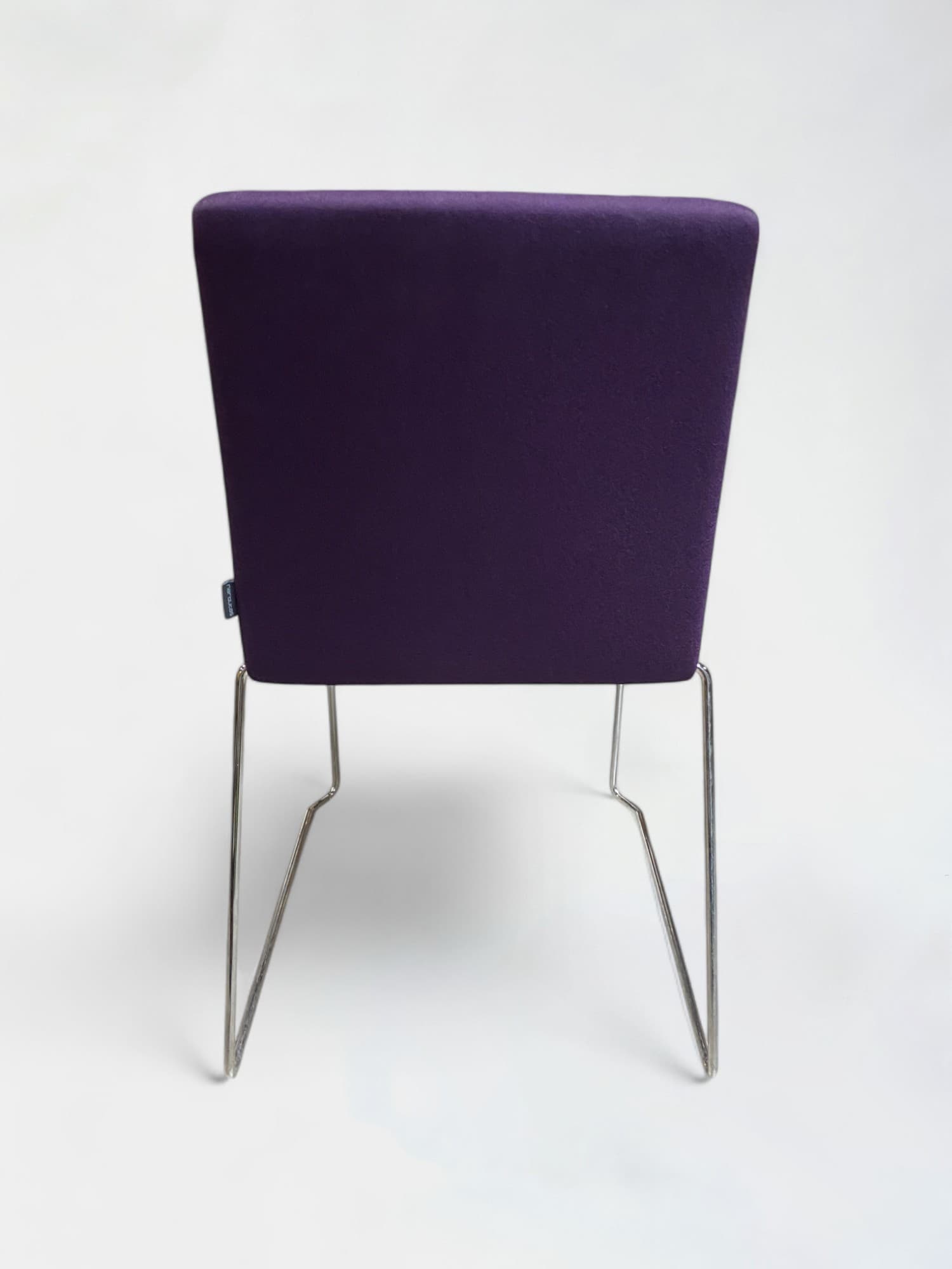 Narbutas Moon stackable purple chair on steel legs-2