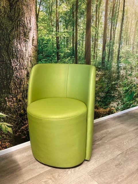 Palau lime green synthetic leather chair-4