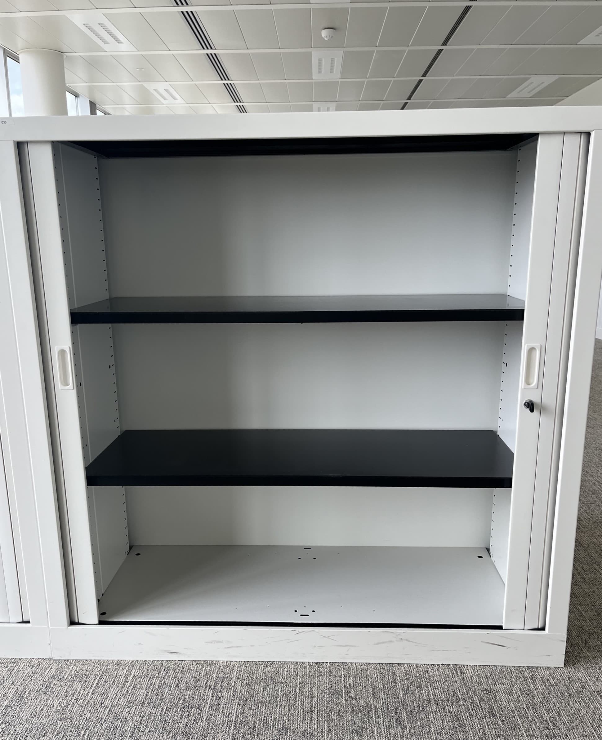 120cm Cream White Cupboard with sliding doors-1