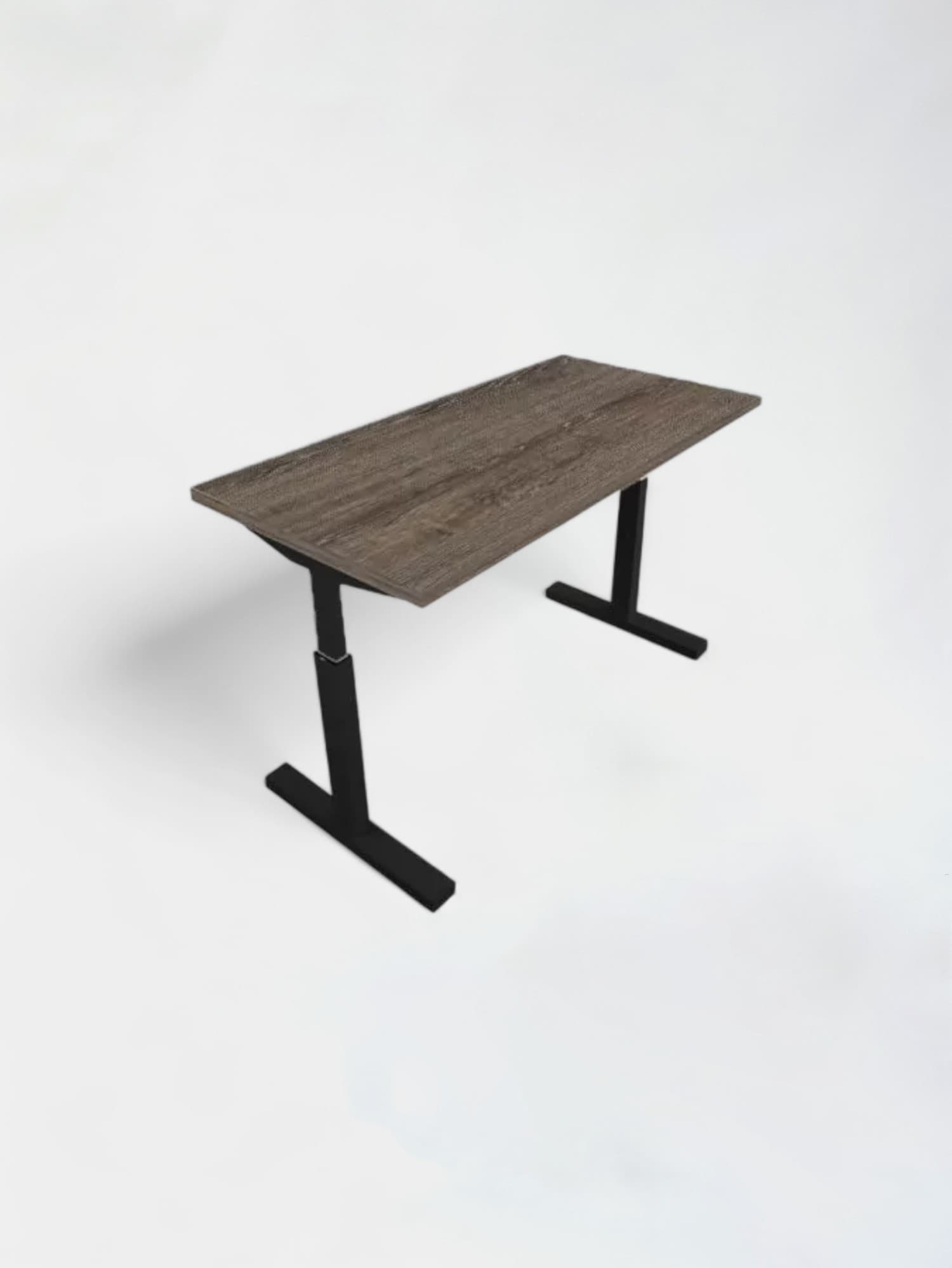 120x80cm Electric sit-stand desk 1 motor brown oak-0