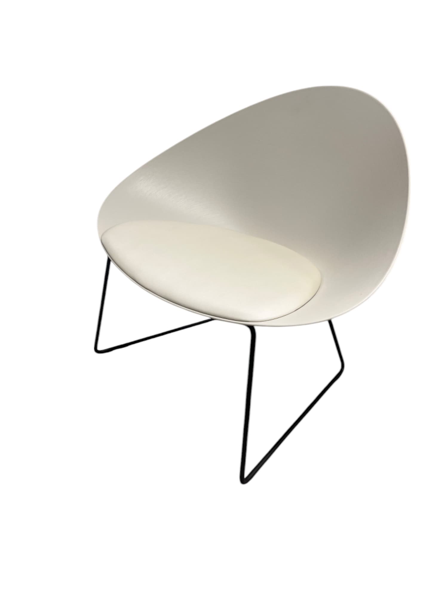 Pedrali Adell Lounge Ivory Chair and black legs-0