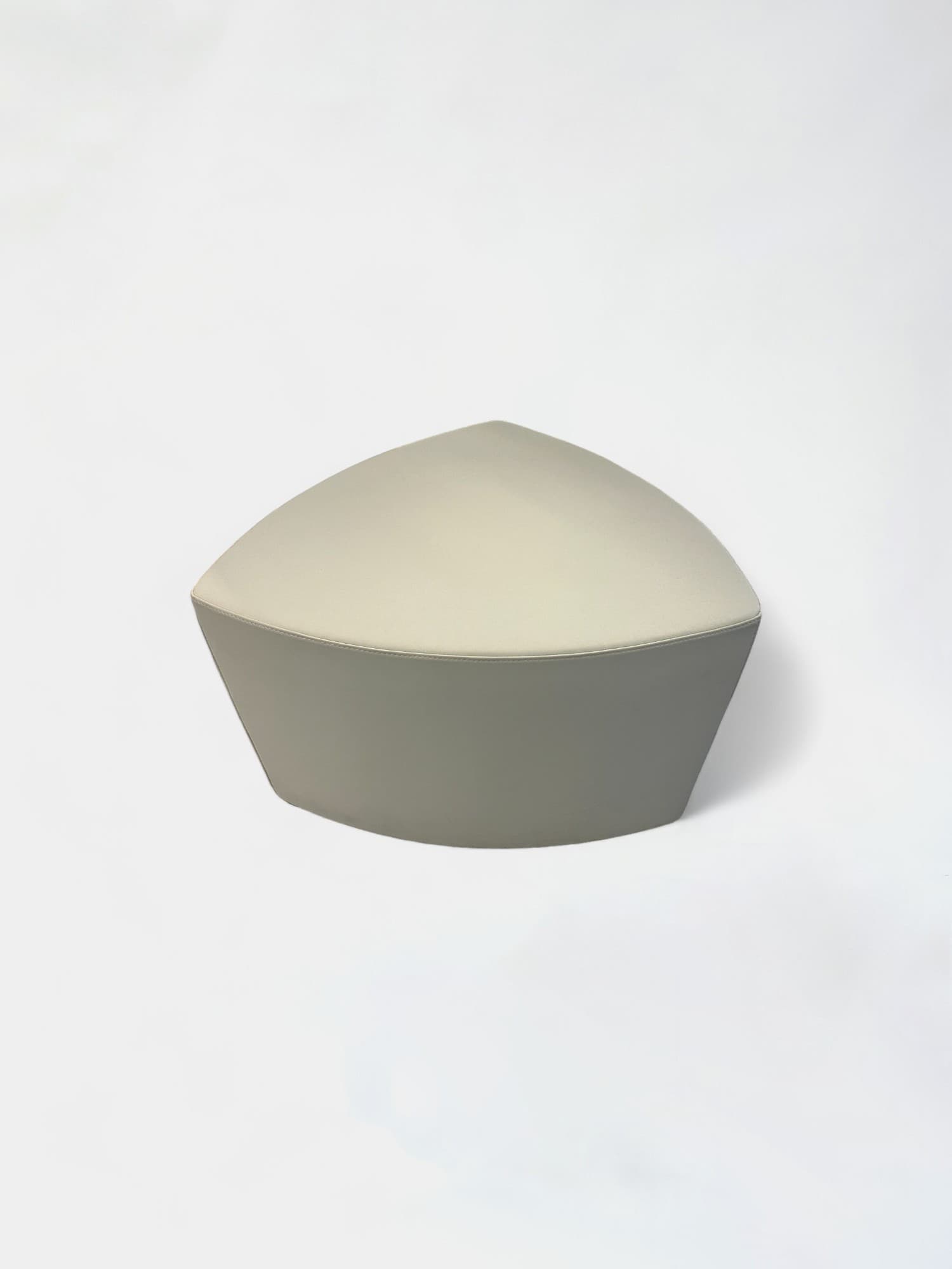Kastel Mint Faux Leather Ottoman with Contemporary Hexagonal Design-0