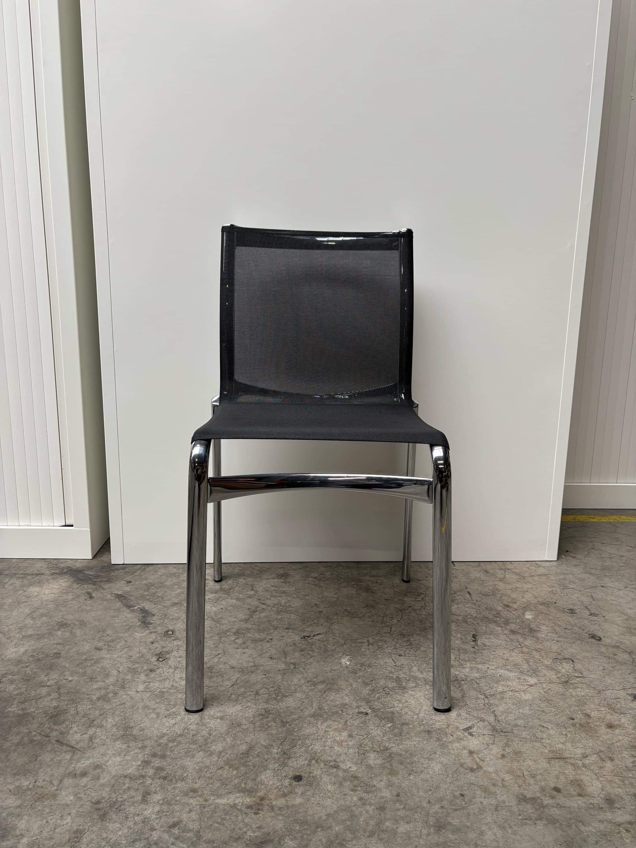 Black Mesh meeting Chair with Chrome Frame-4