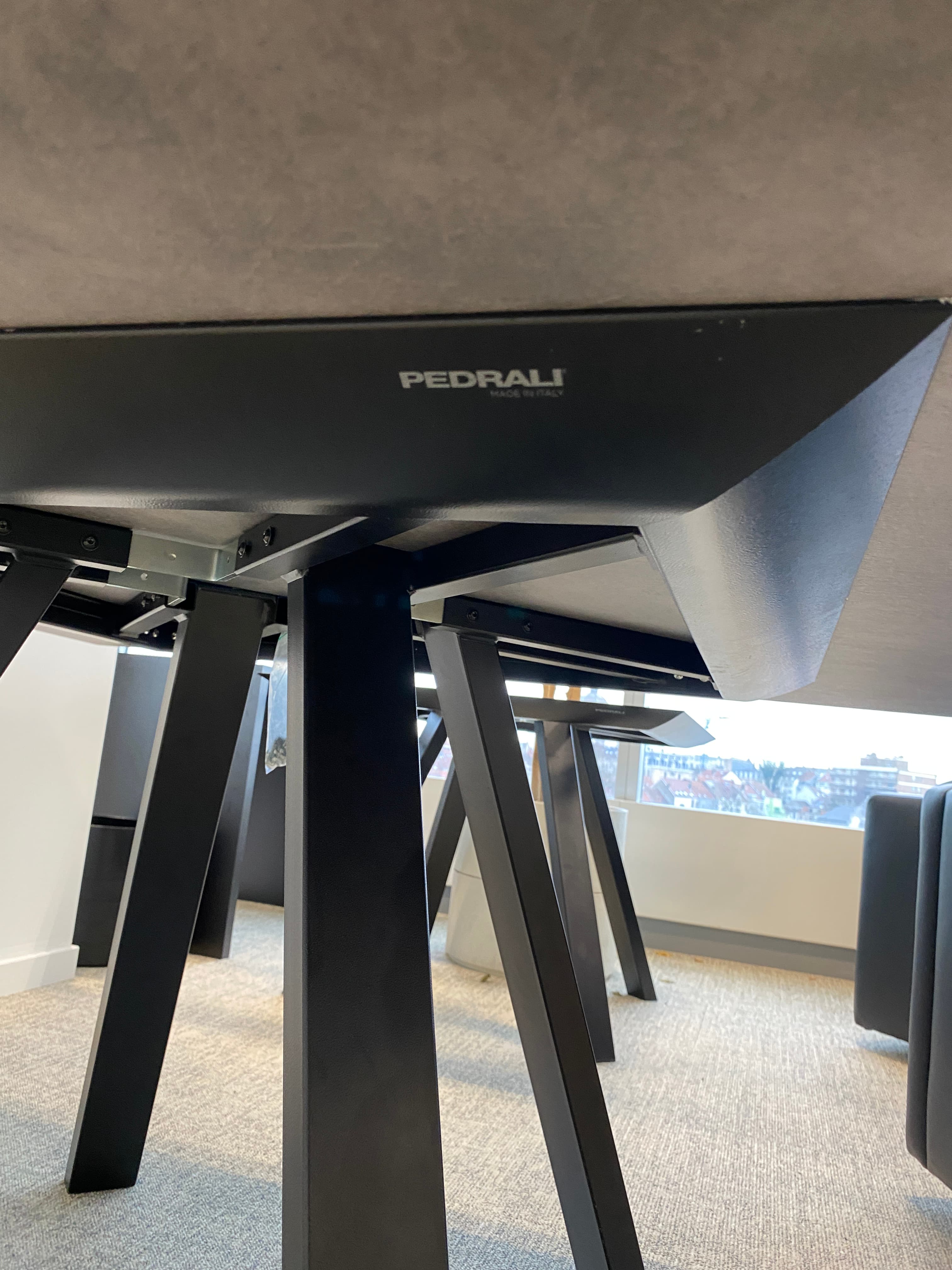 Pedrali Arki Black Meeting Table on black legs-3