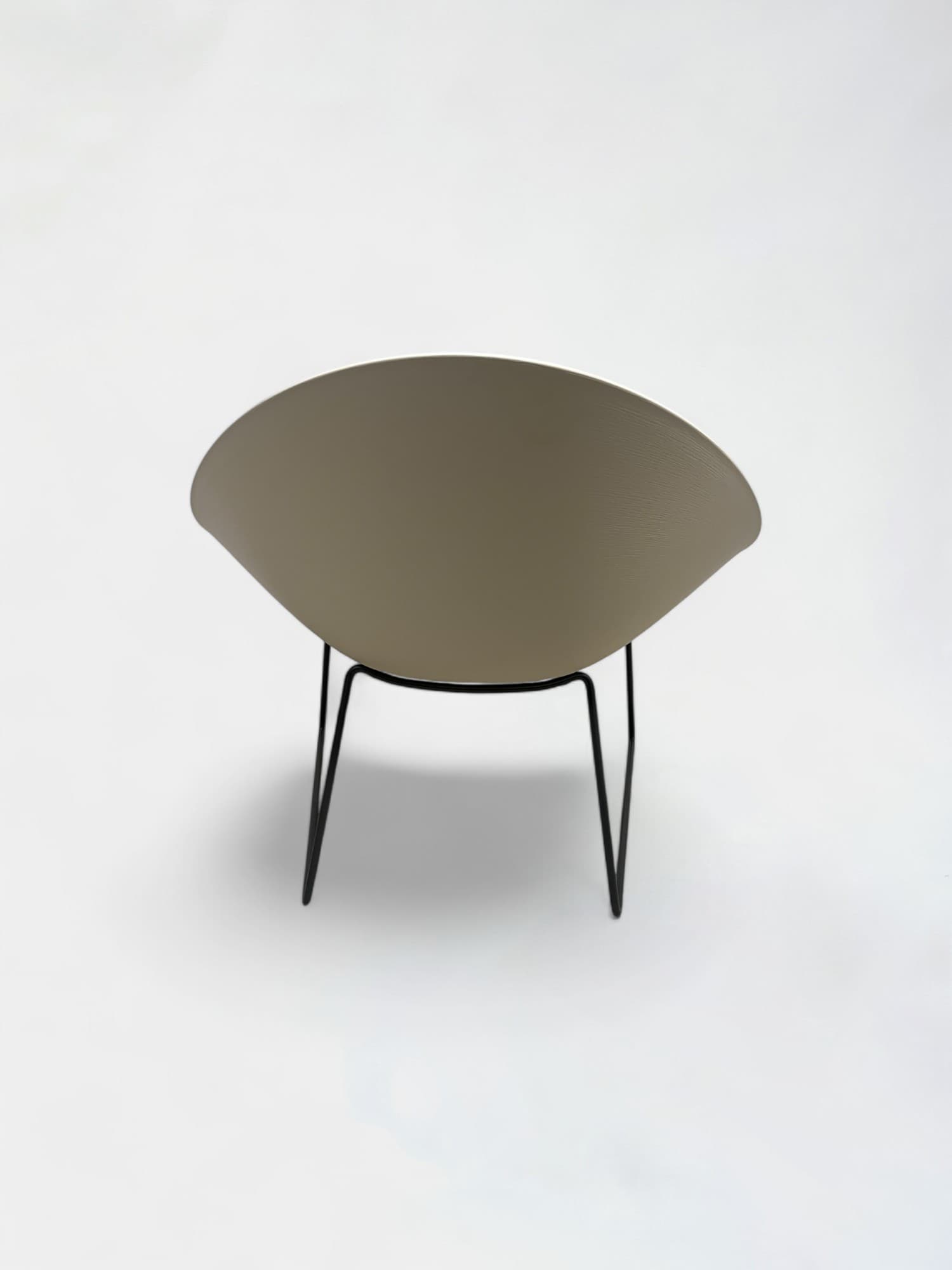 Pedrali Adell Lounge Ivory Chair and black legs-3