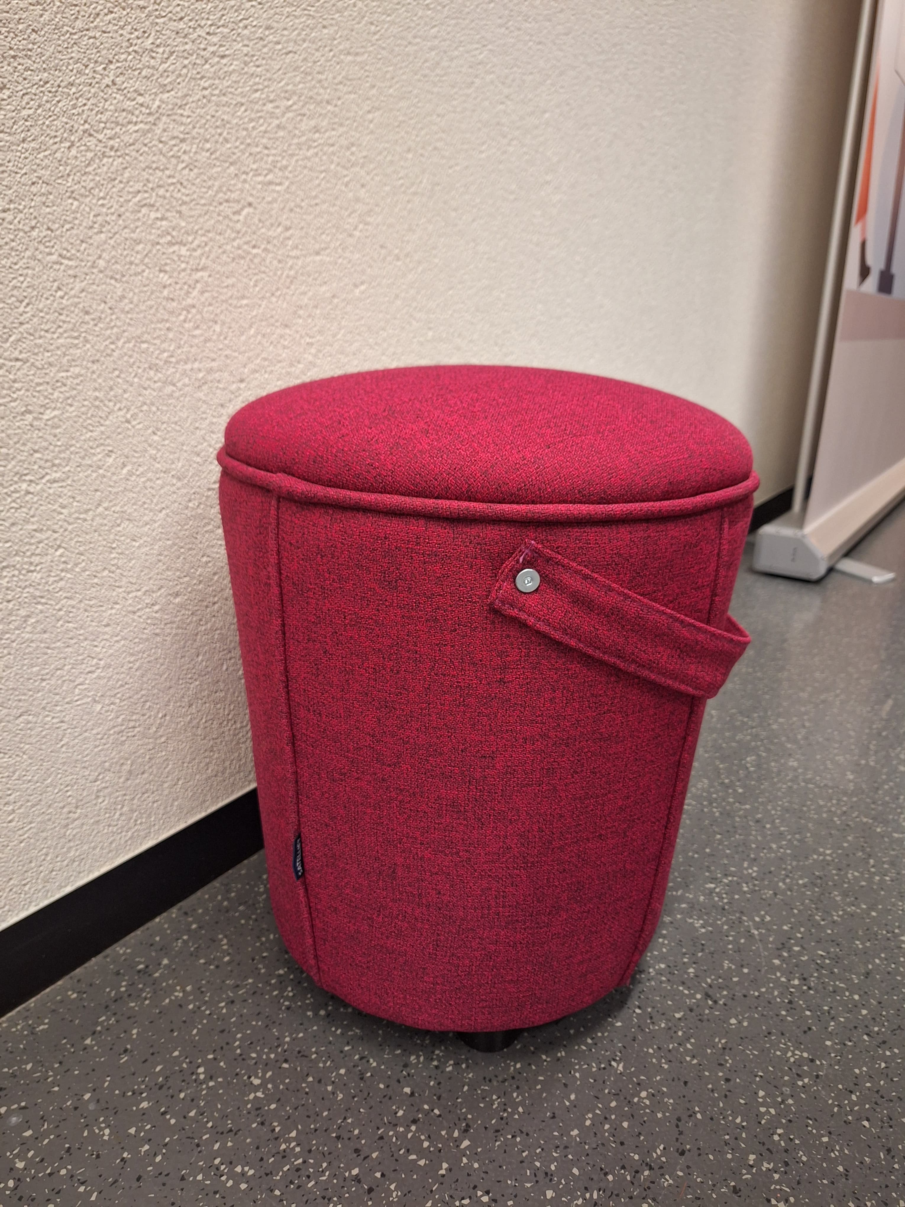 Satelliet pink pouf with strap-1