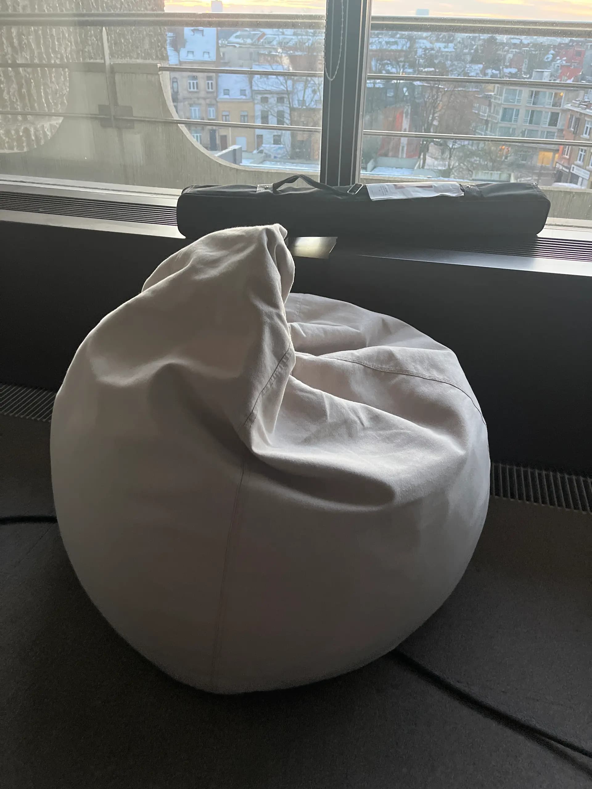 White pouffe-0