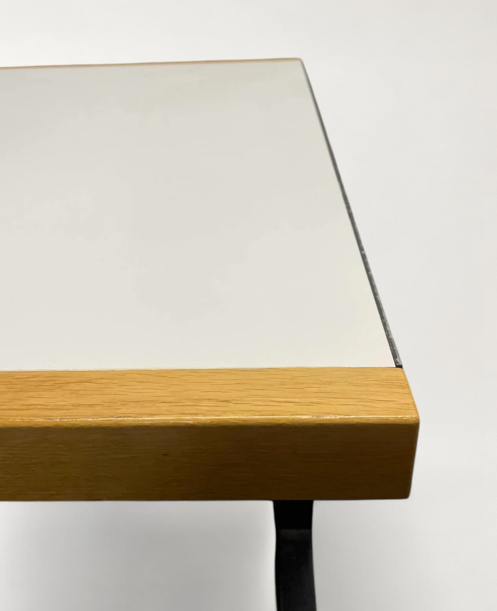 140cm Design wooden table with black legs-2