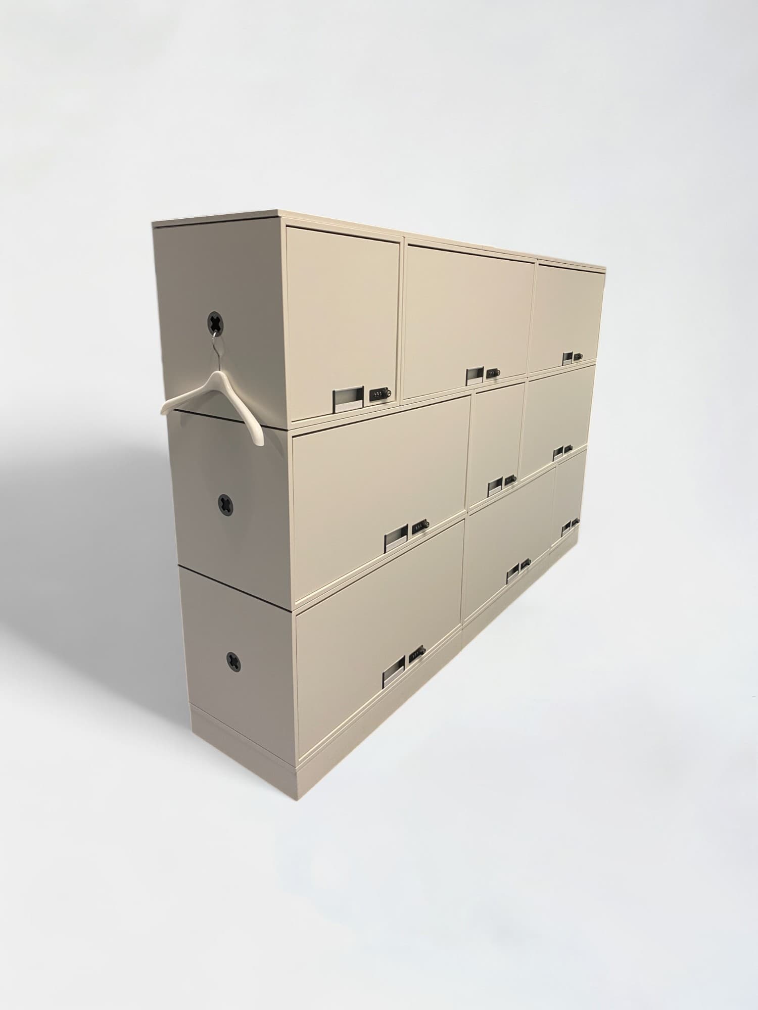 Steelcase 200cm White lockers with code-0