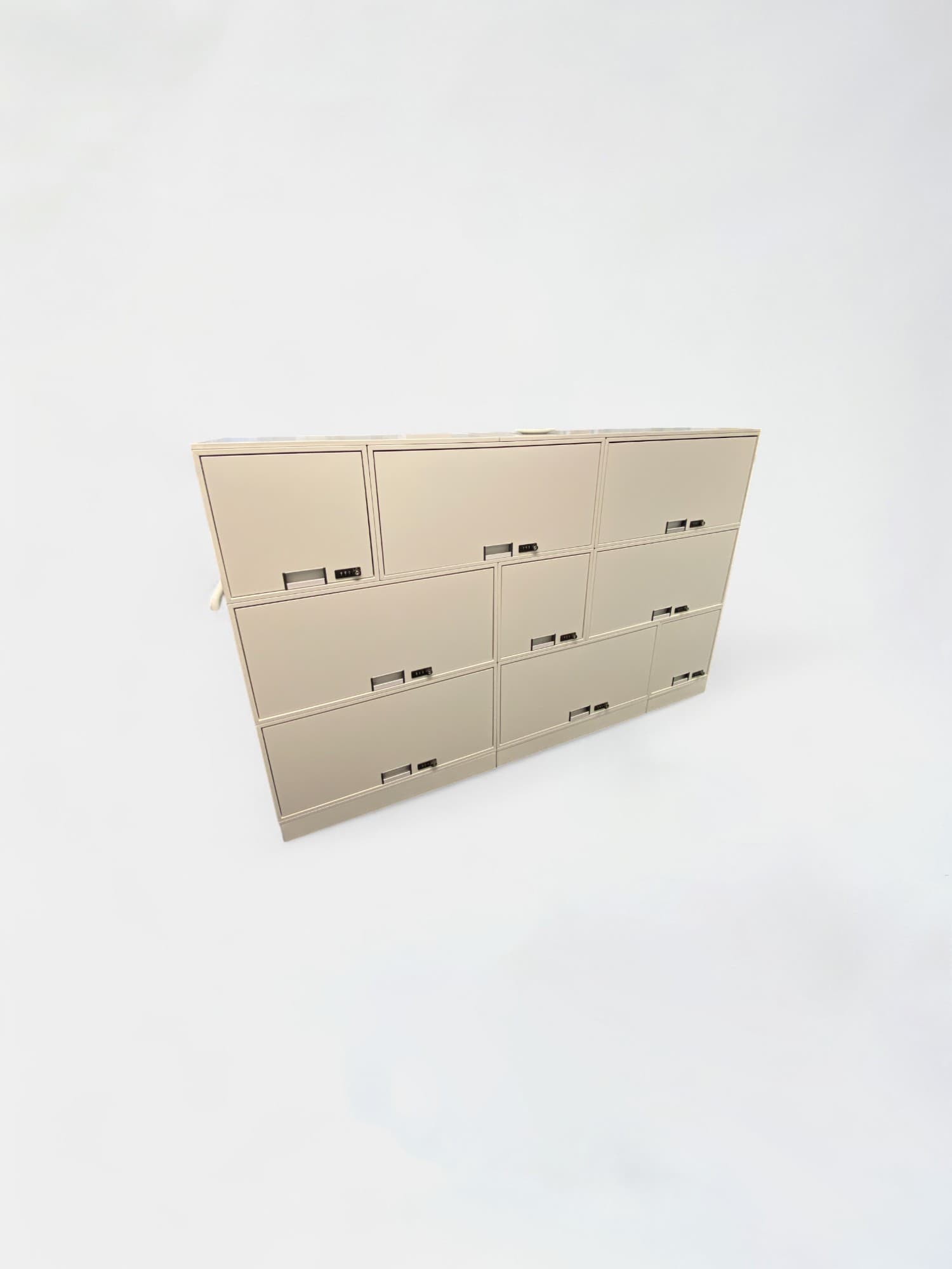 Steelcase 200cm White lockers with code-1