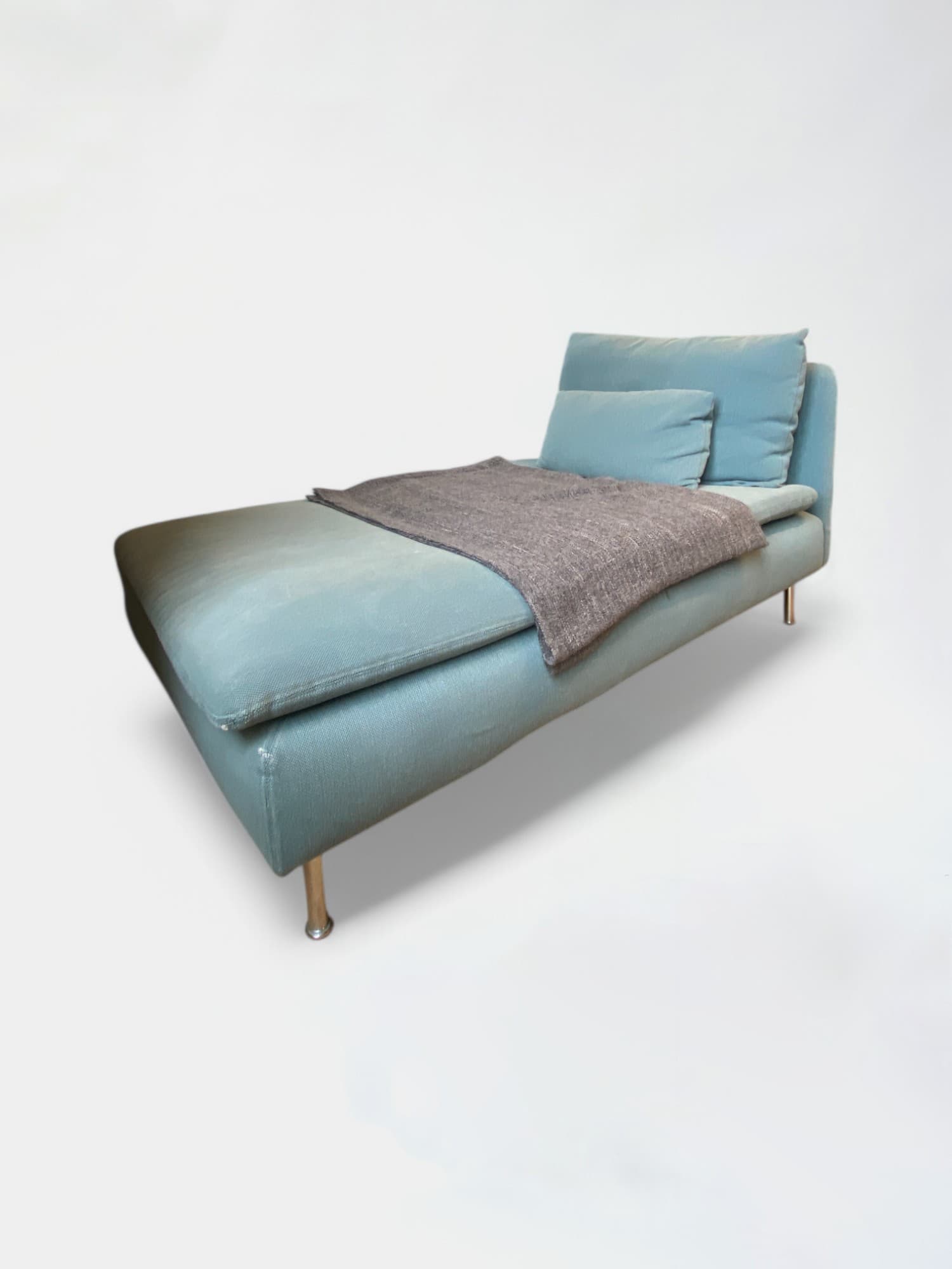 Teal Stoffen Bank Lounge-0