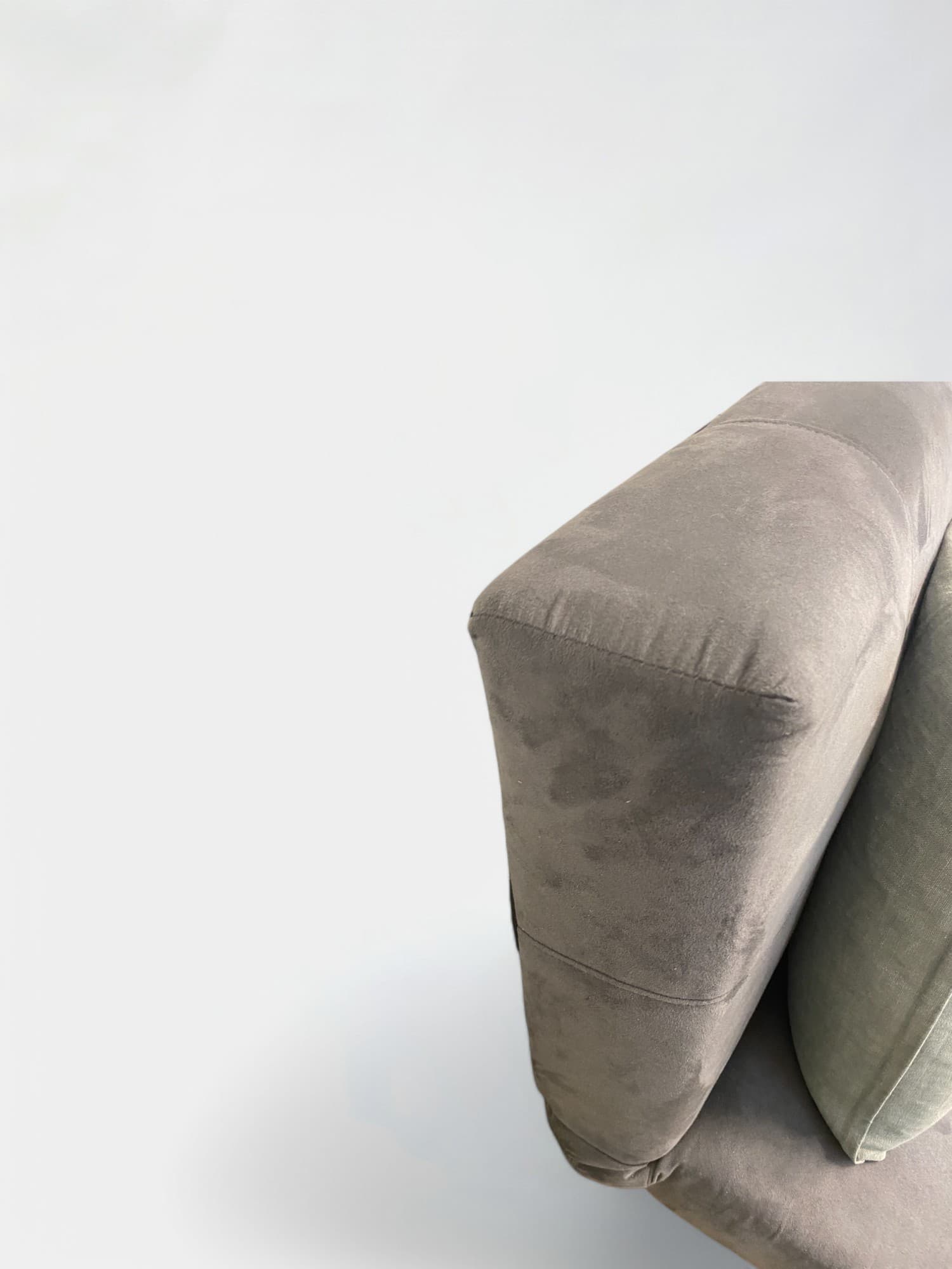 Dark Gray Velvet Fabric Sofa Bed-3
