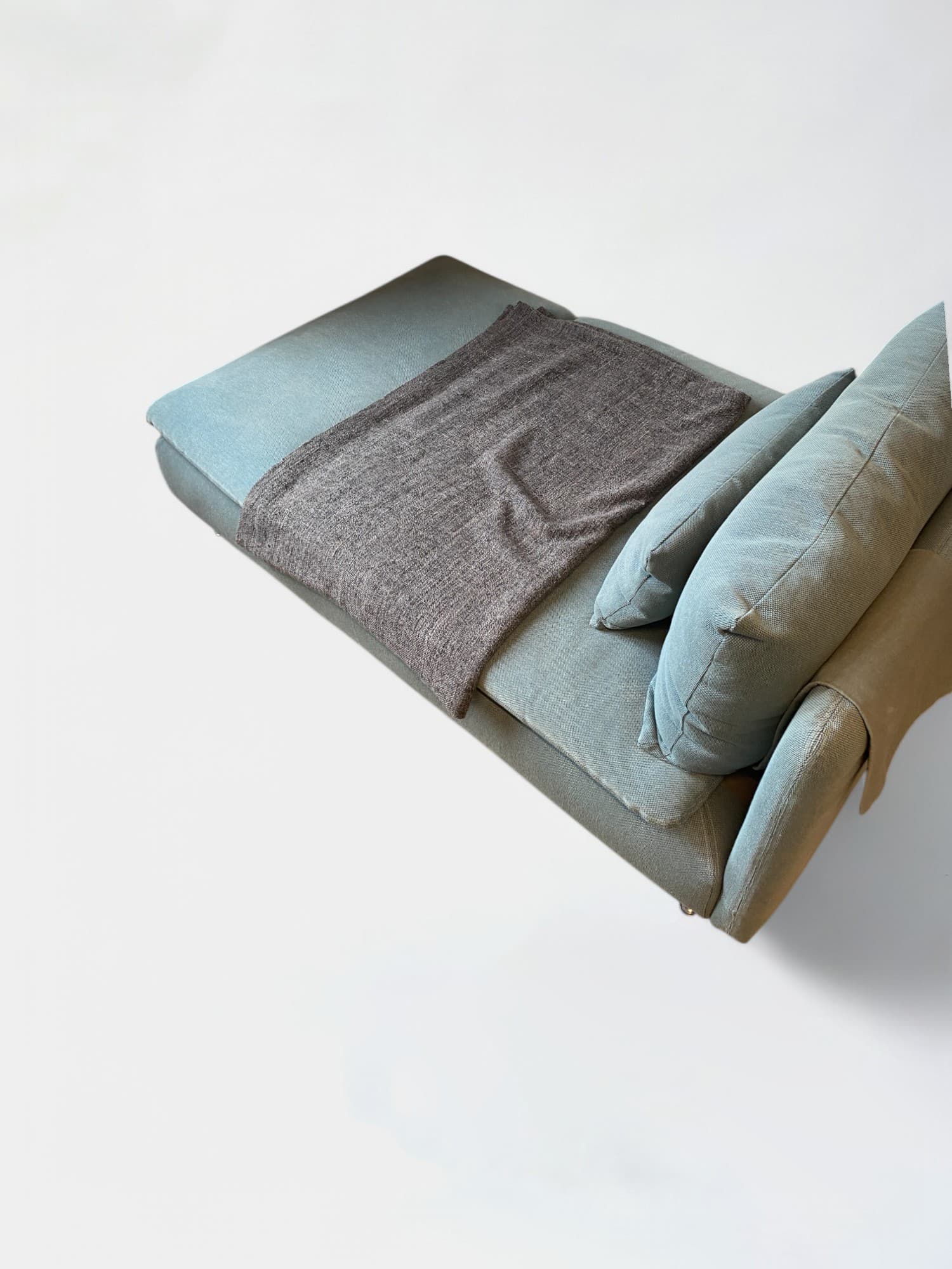 Teal Stoffen Bank Lounge-2