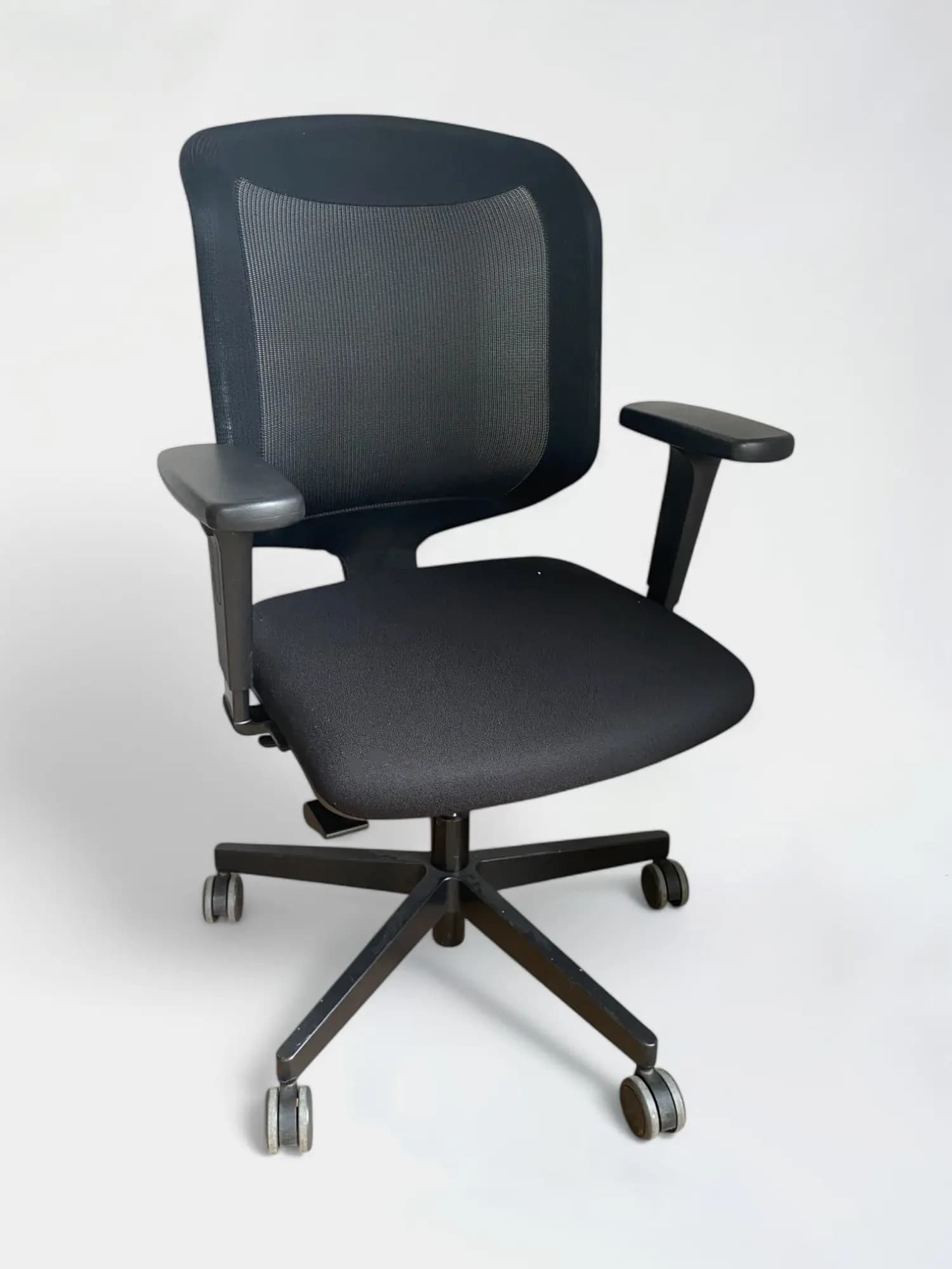 Giroflex Black Mesh Office Chair with Adjustable Armrests-0