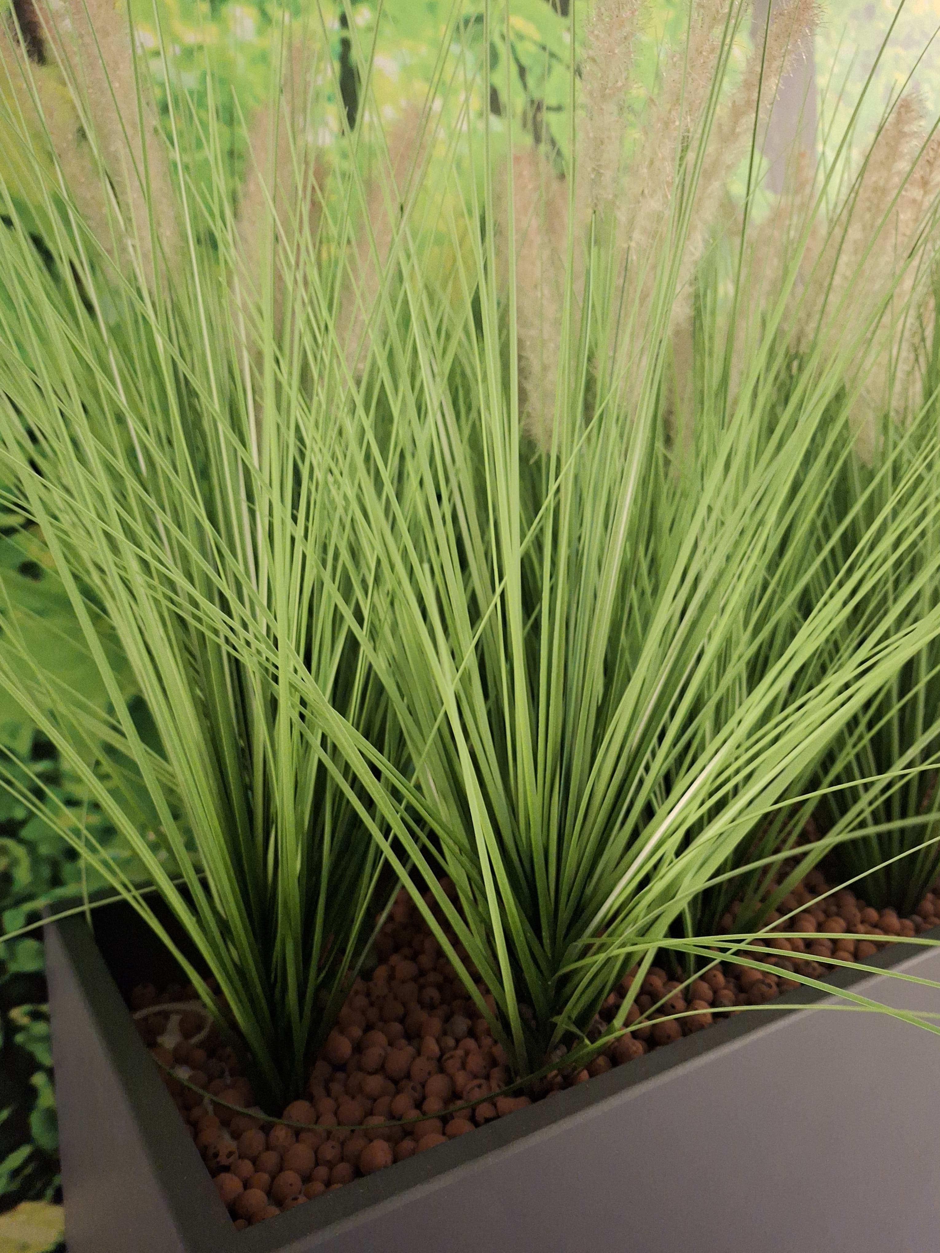 Fausse plante dans un pot gris-1