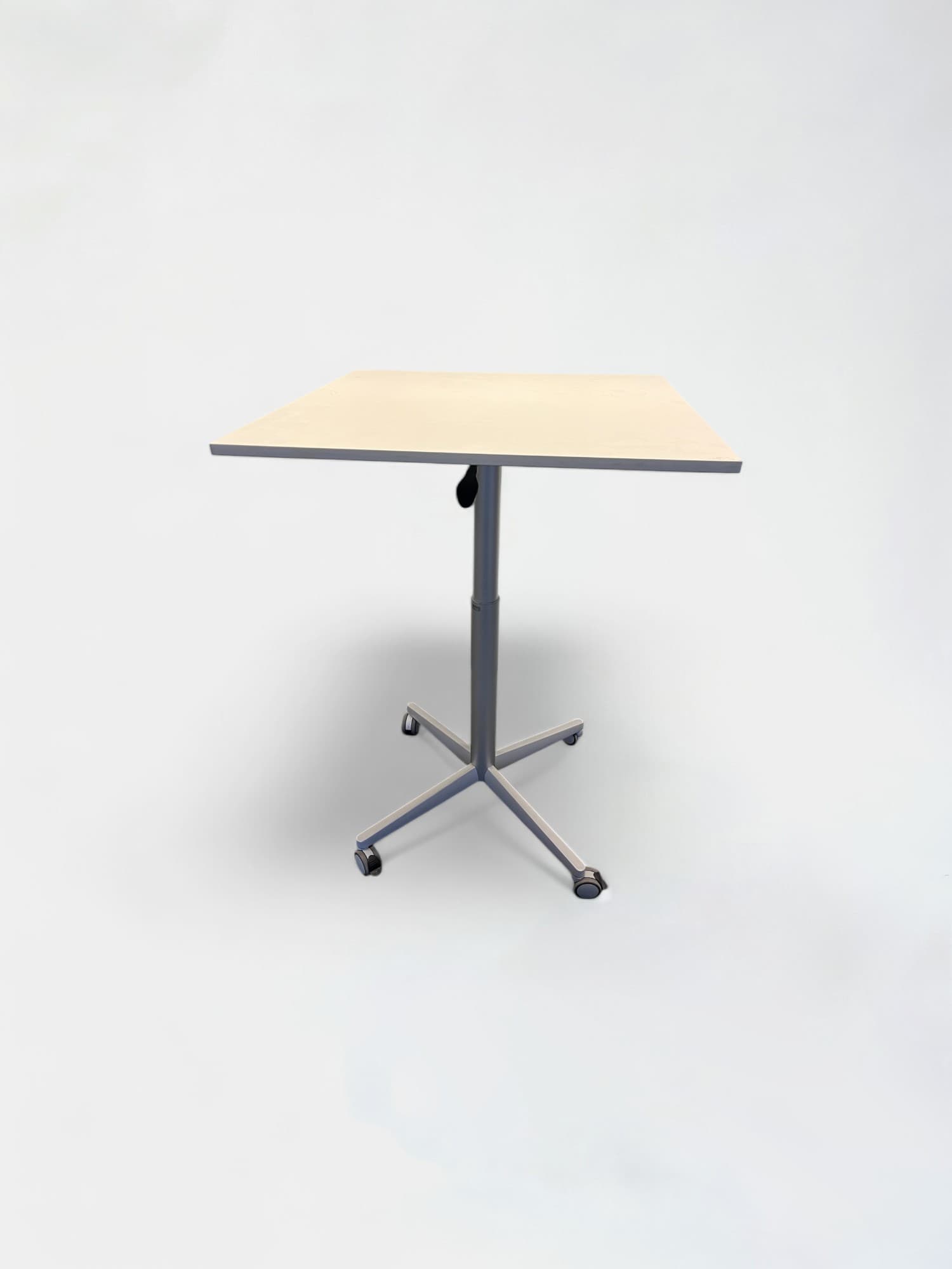 Bene White square table changing height