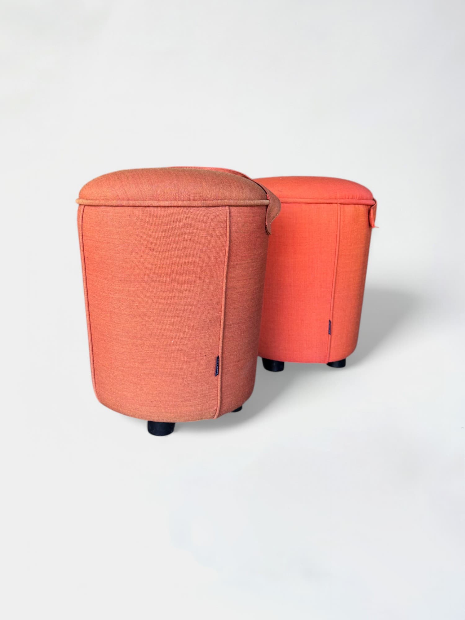 Pouf Satelliet orange pâle avec sangle-2