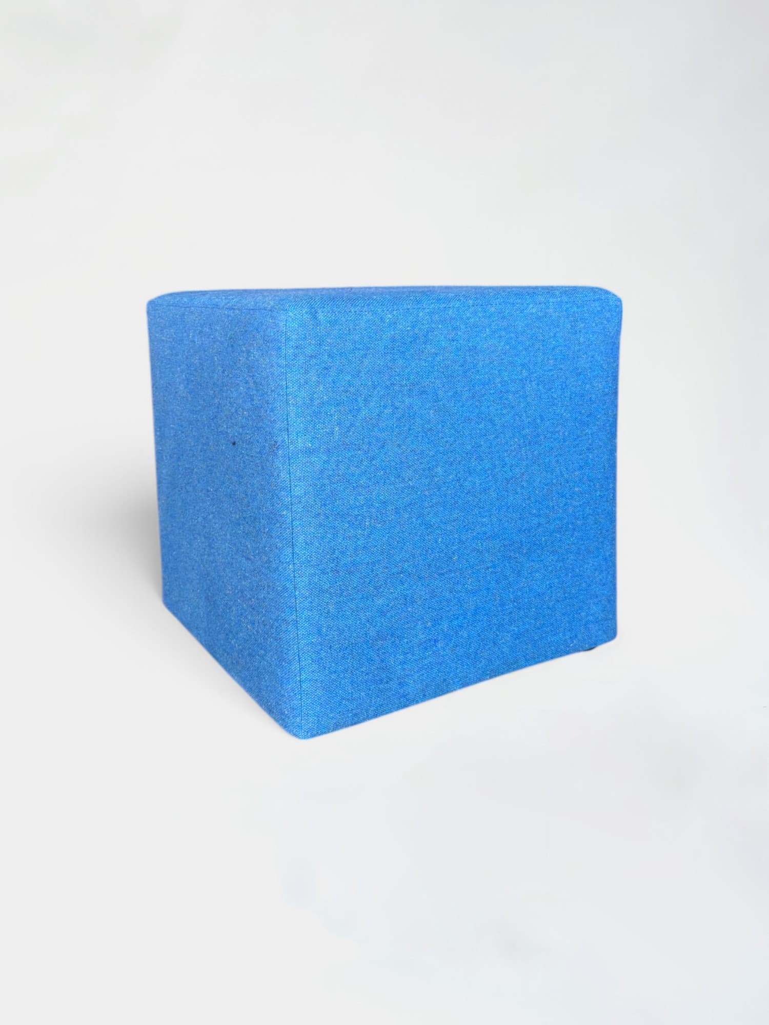 Vierkante poef Indien blauw-0