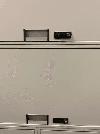 Steelcase 200cm White lockers with code-5
