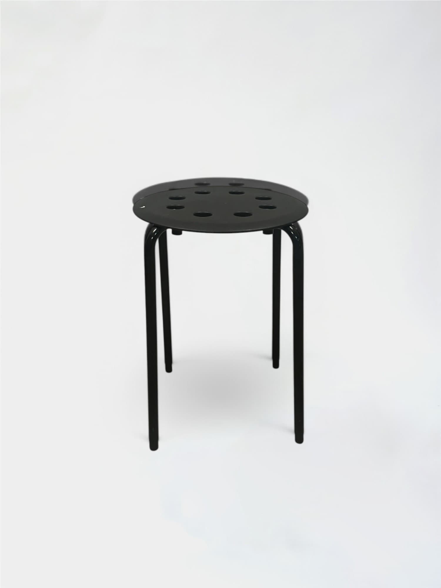 IKEA black plastic stool-1