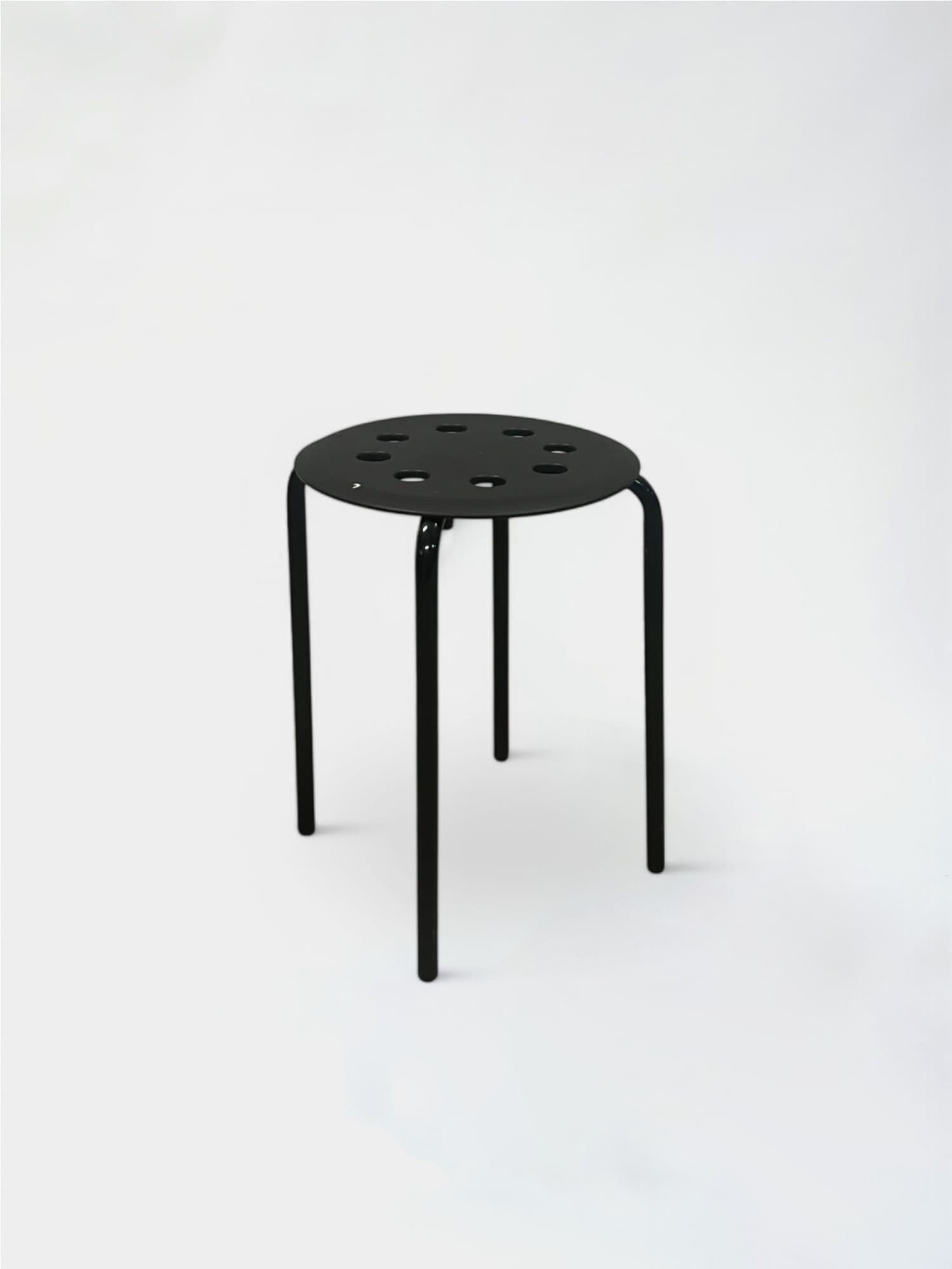 IKEA black plastic stool-0