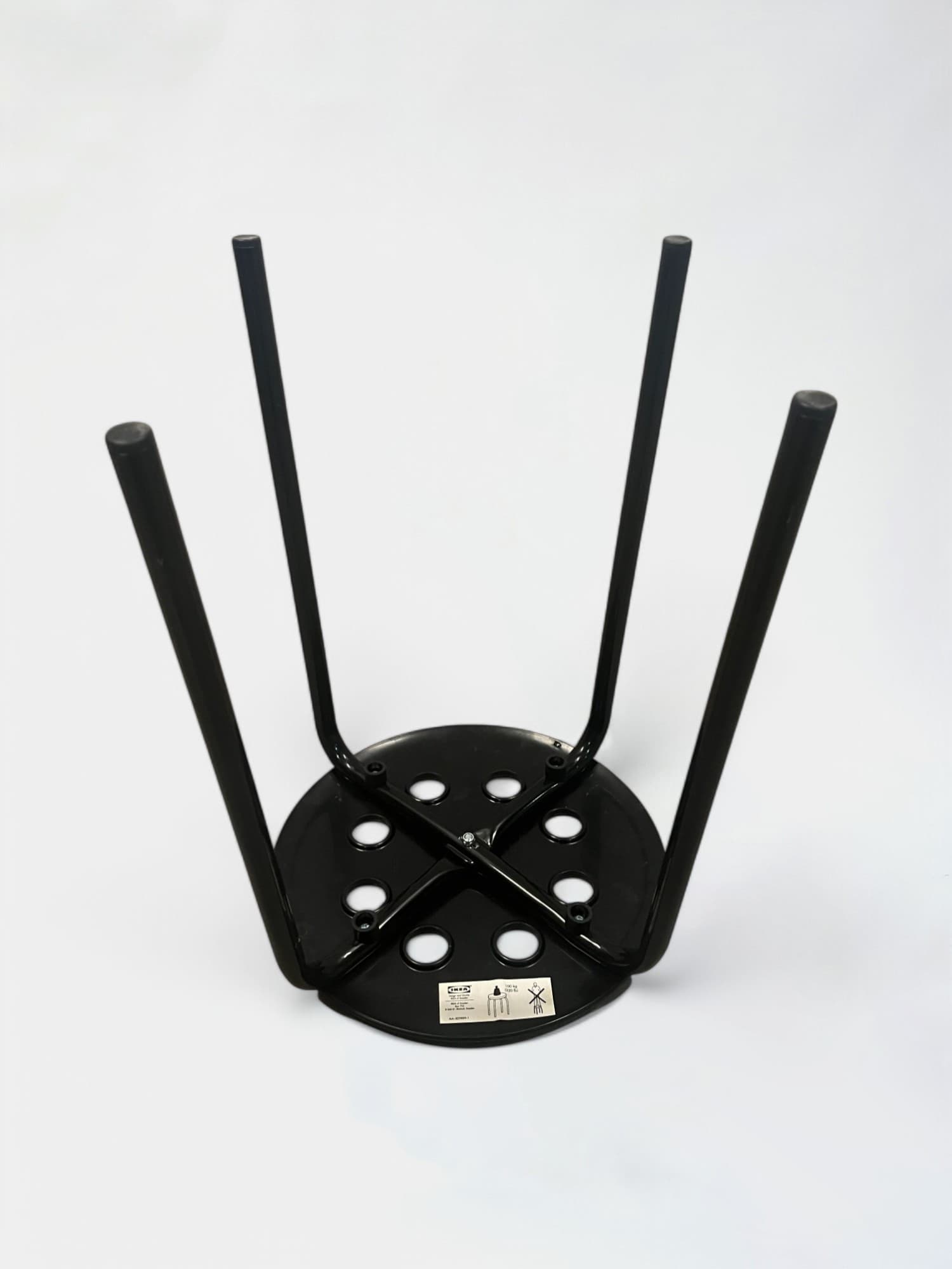 IKEA black plastic stool-2