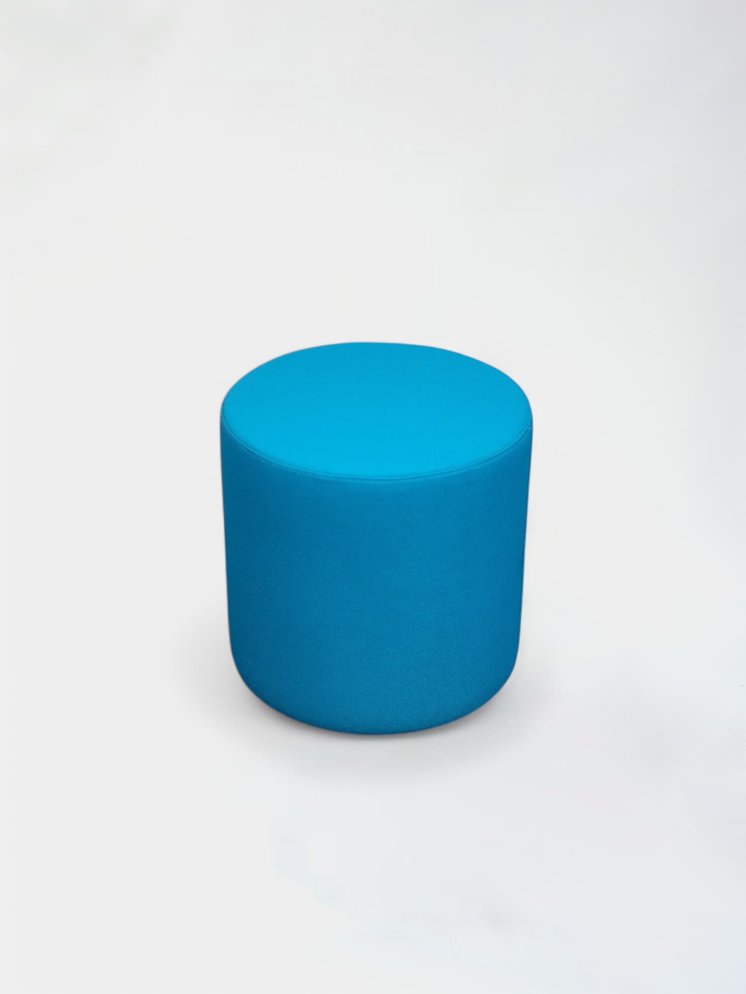 Turquoise ronde Poef-1