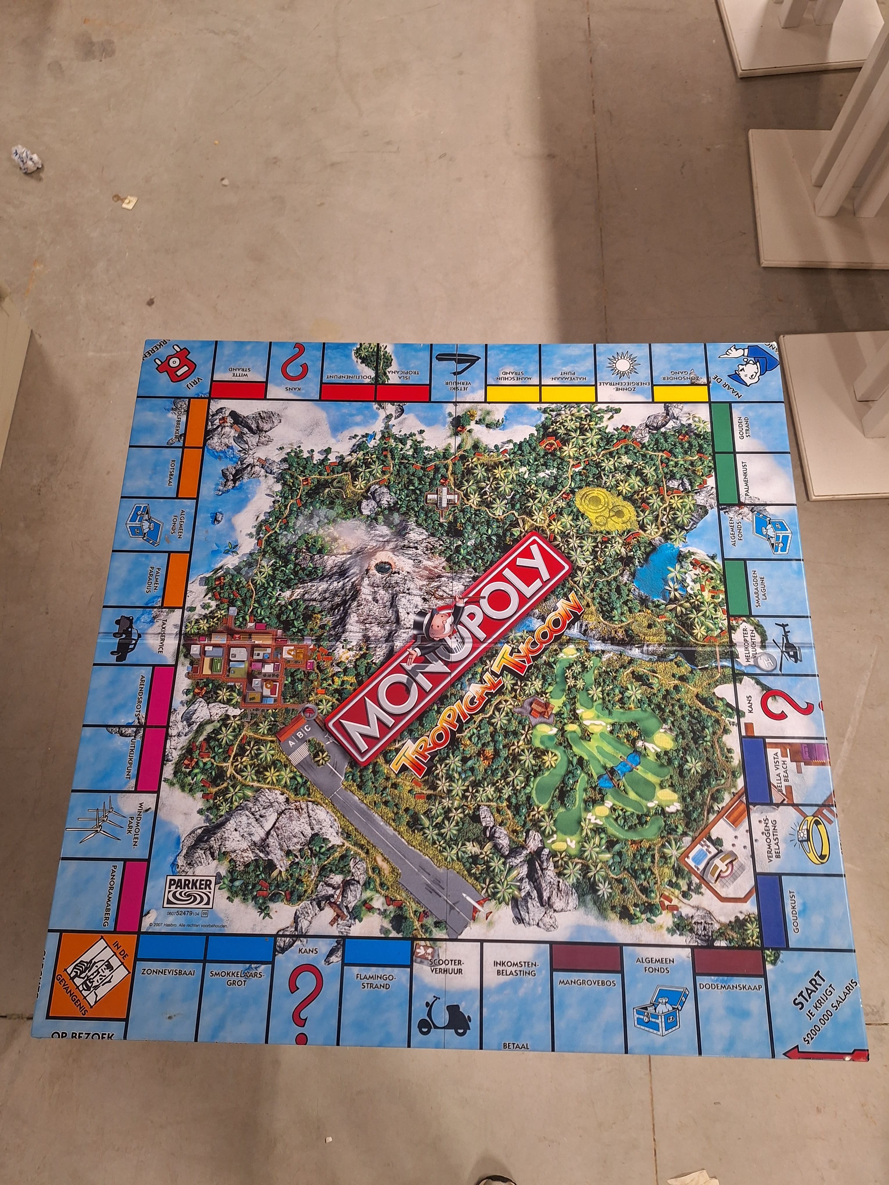 Monopoly blue high vintage table-2
