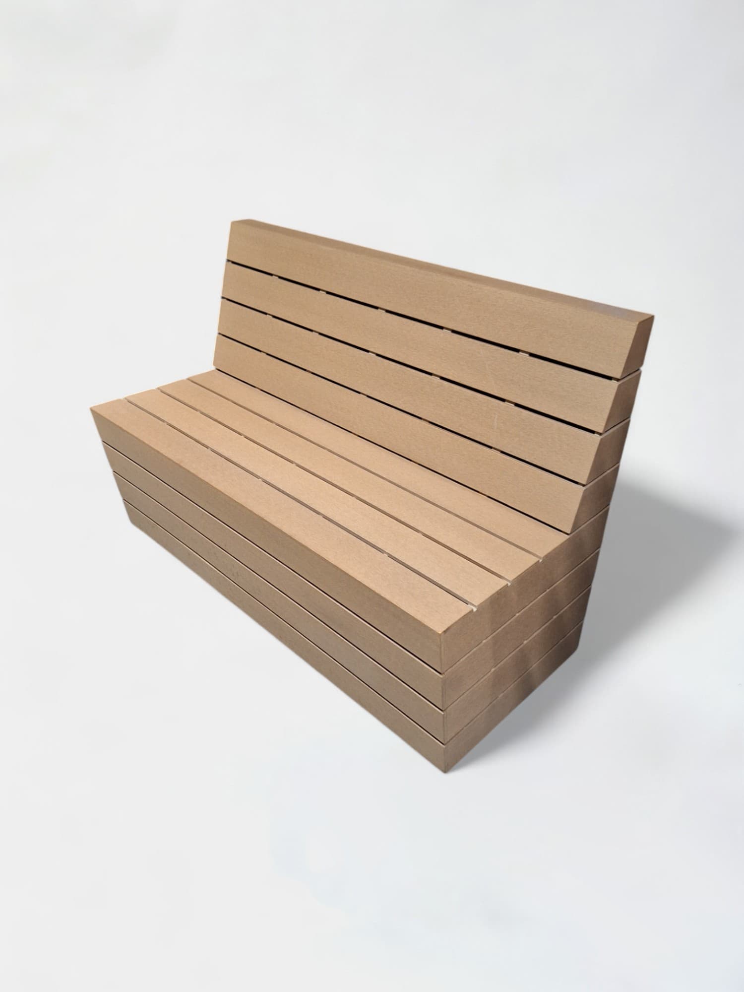 Satelliet Beigetaupe outside plastic bench-0