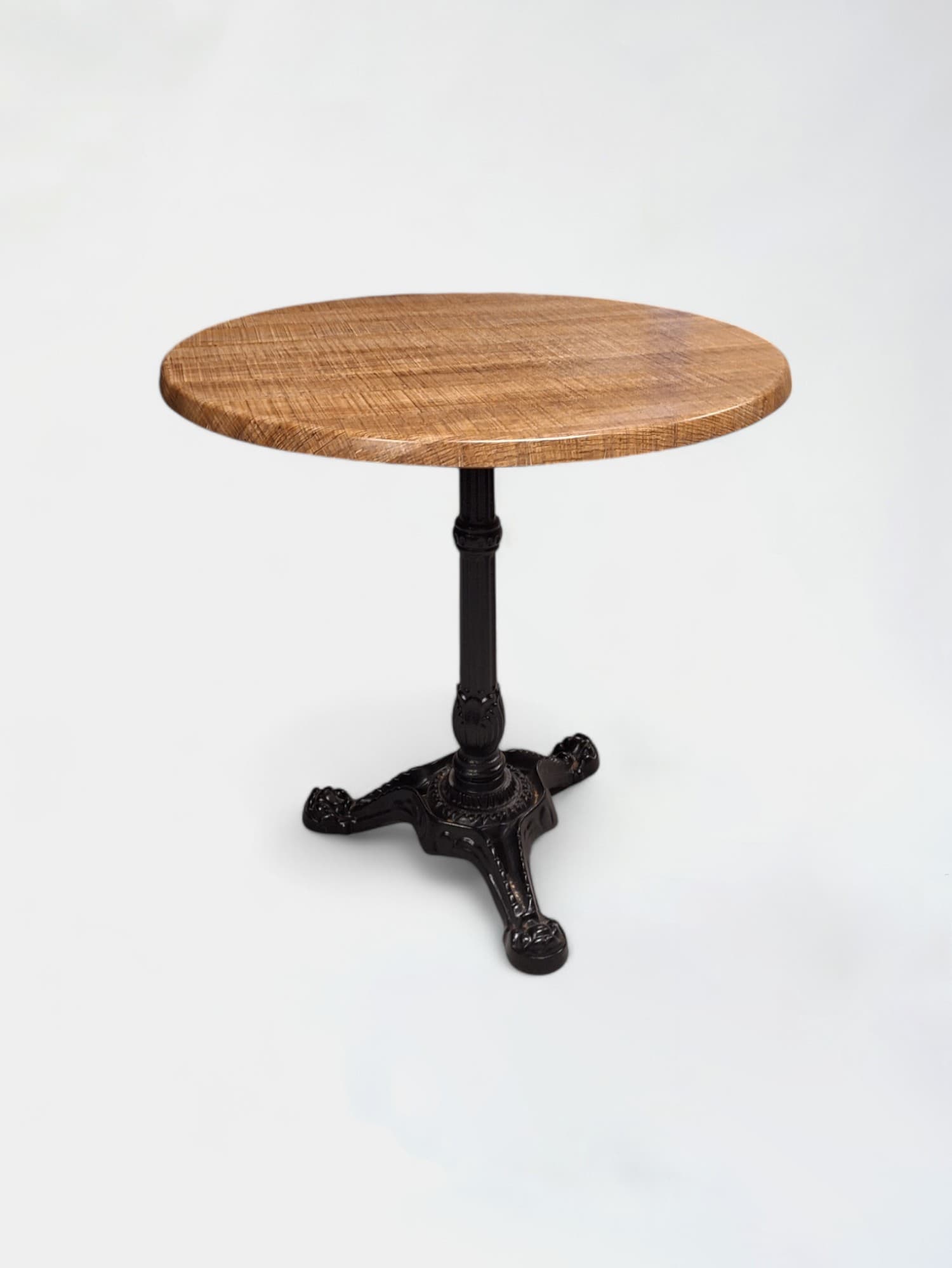 Ronde plastic tafel met zwarte poot