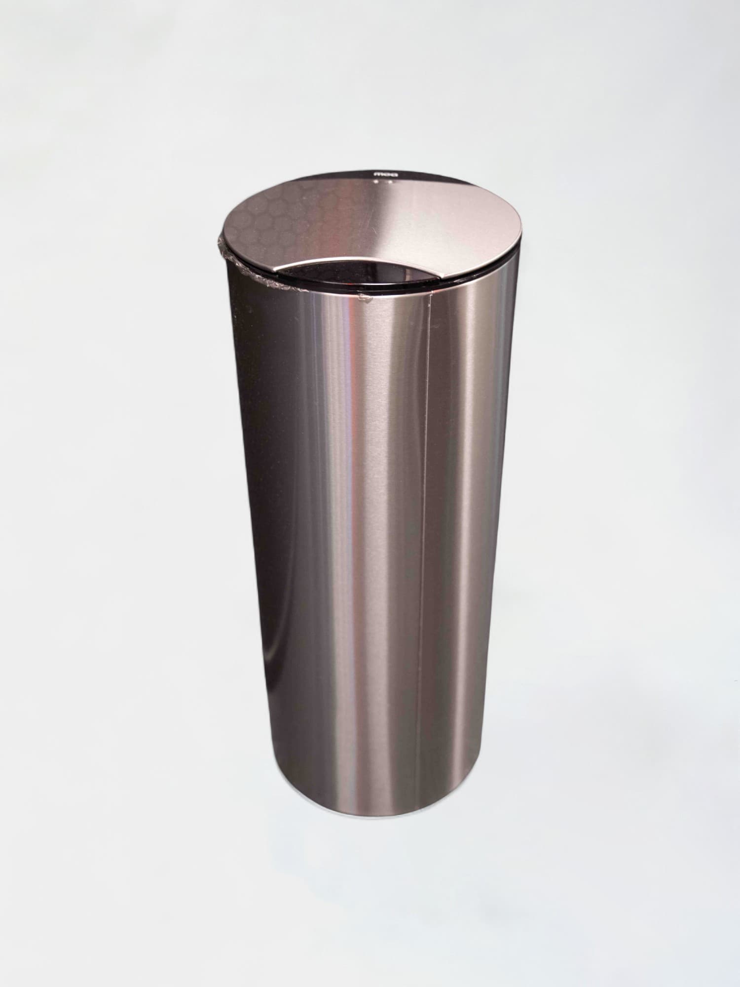 Poubelle en acier inoxydable Moa Silver au design contemporain épuré-0