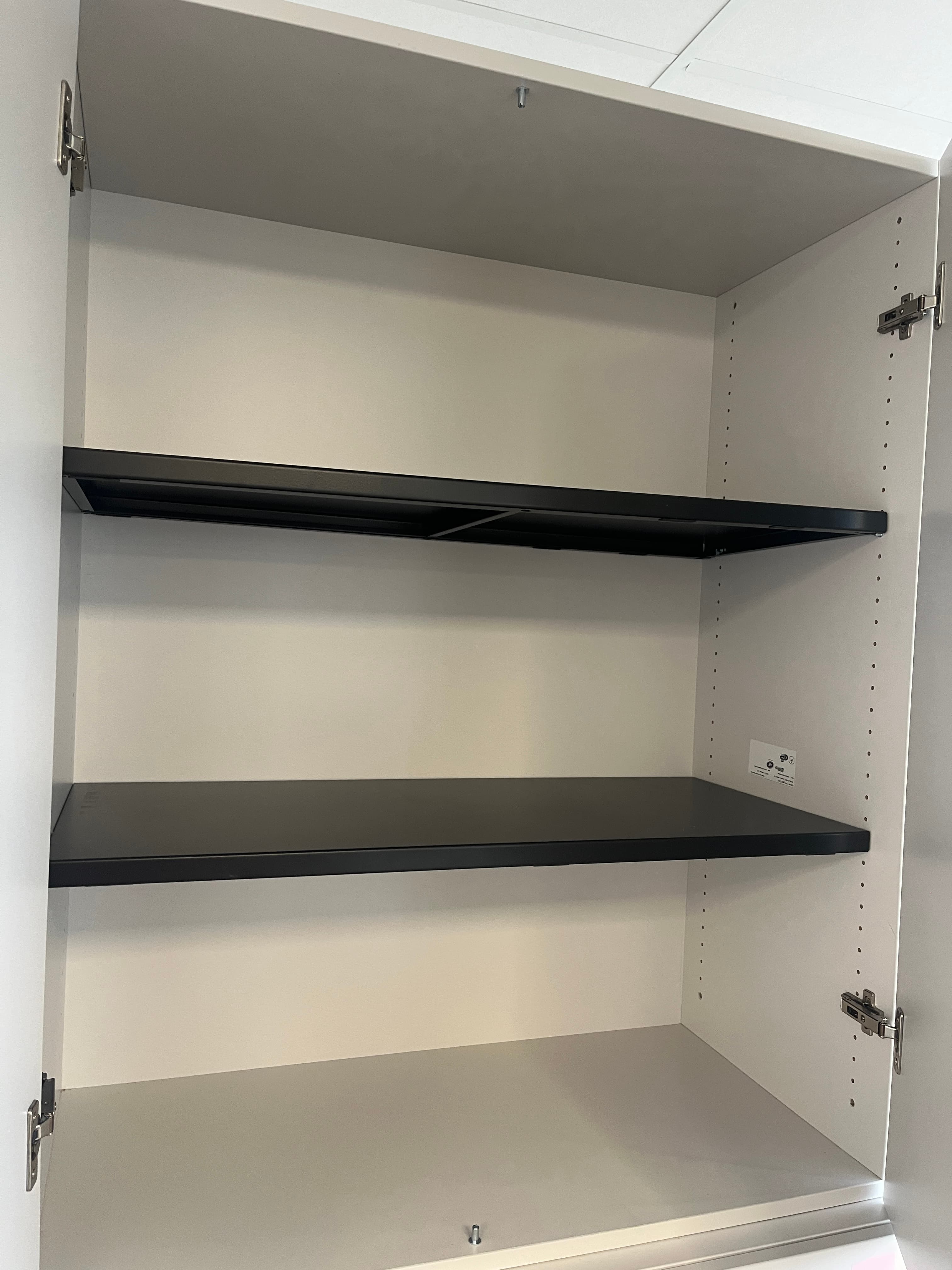 Steelcase white cabinet and wooden base-1