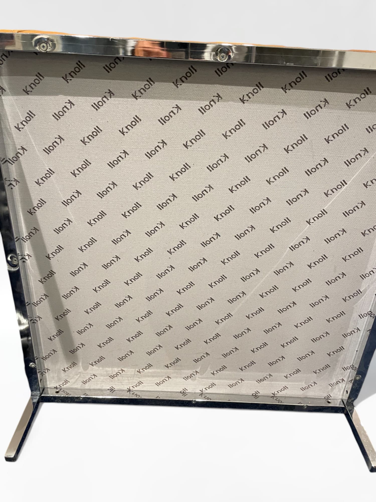 The Florence Knoll camel armchair original with some signs of use-2