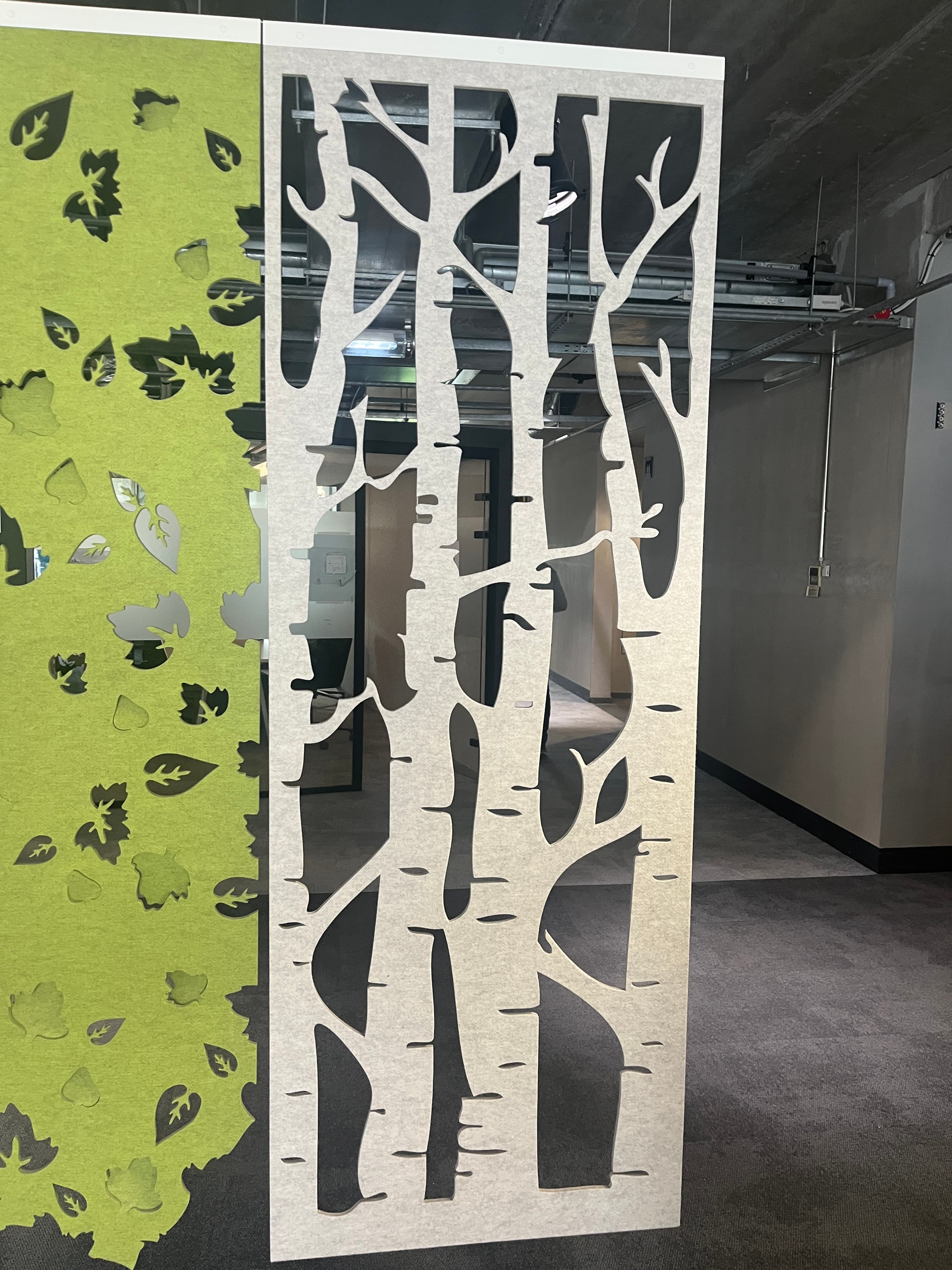 Grijze hangende paravent (verschillende ontwerpen)-0