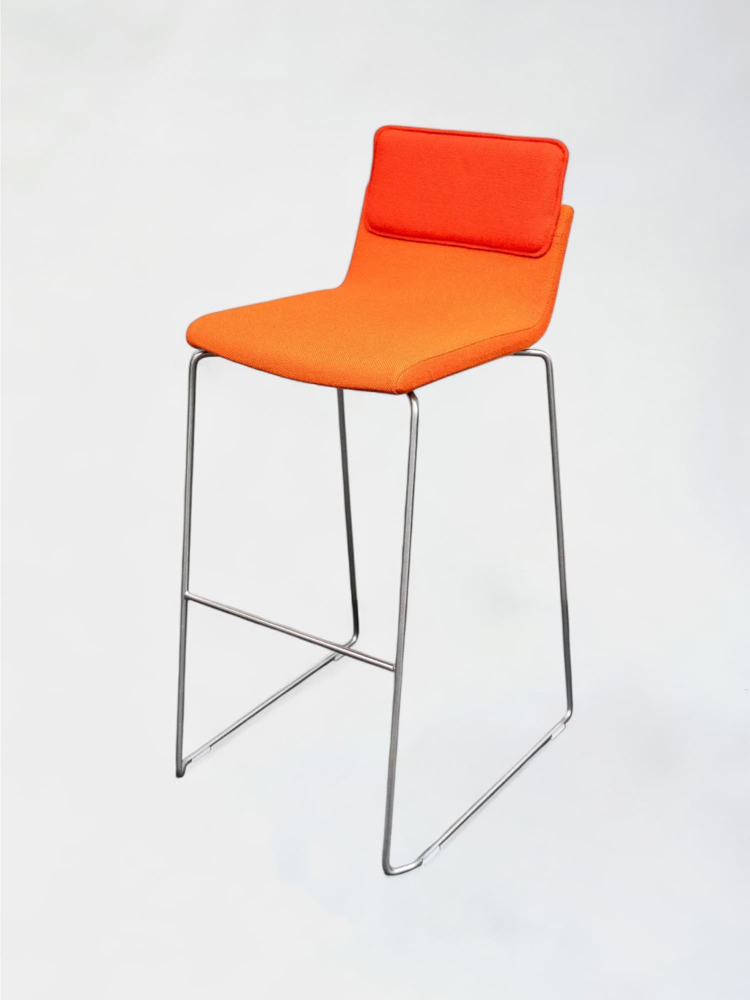 Gispen orange fabric high stool-1