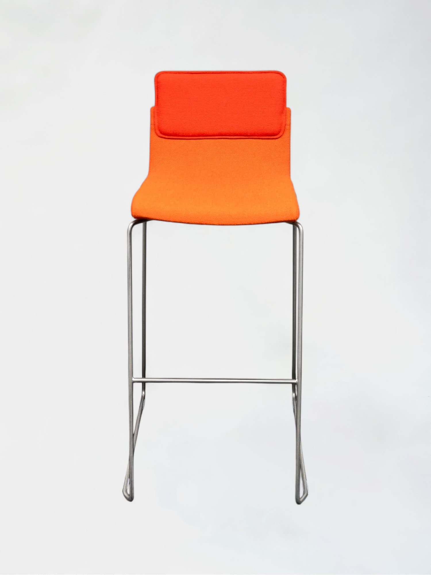 Gispen orange fabric high stool-2