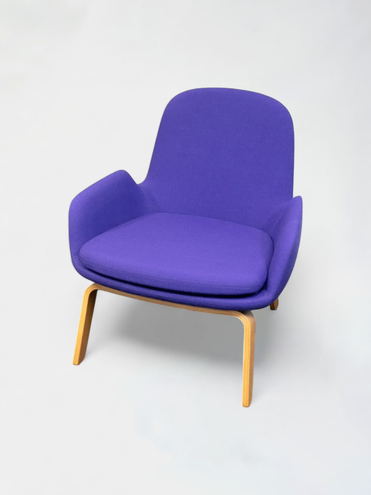 Main Line NORMANN purple low Armchair on Oak legs-0