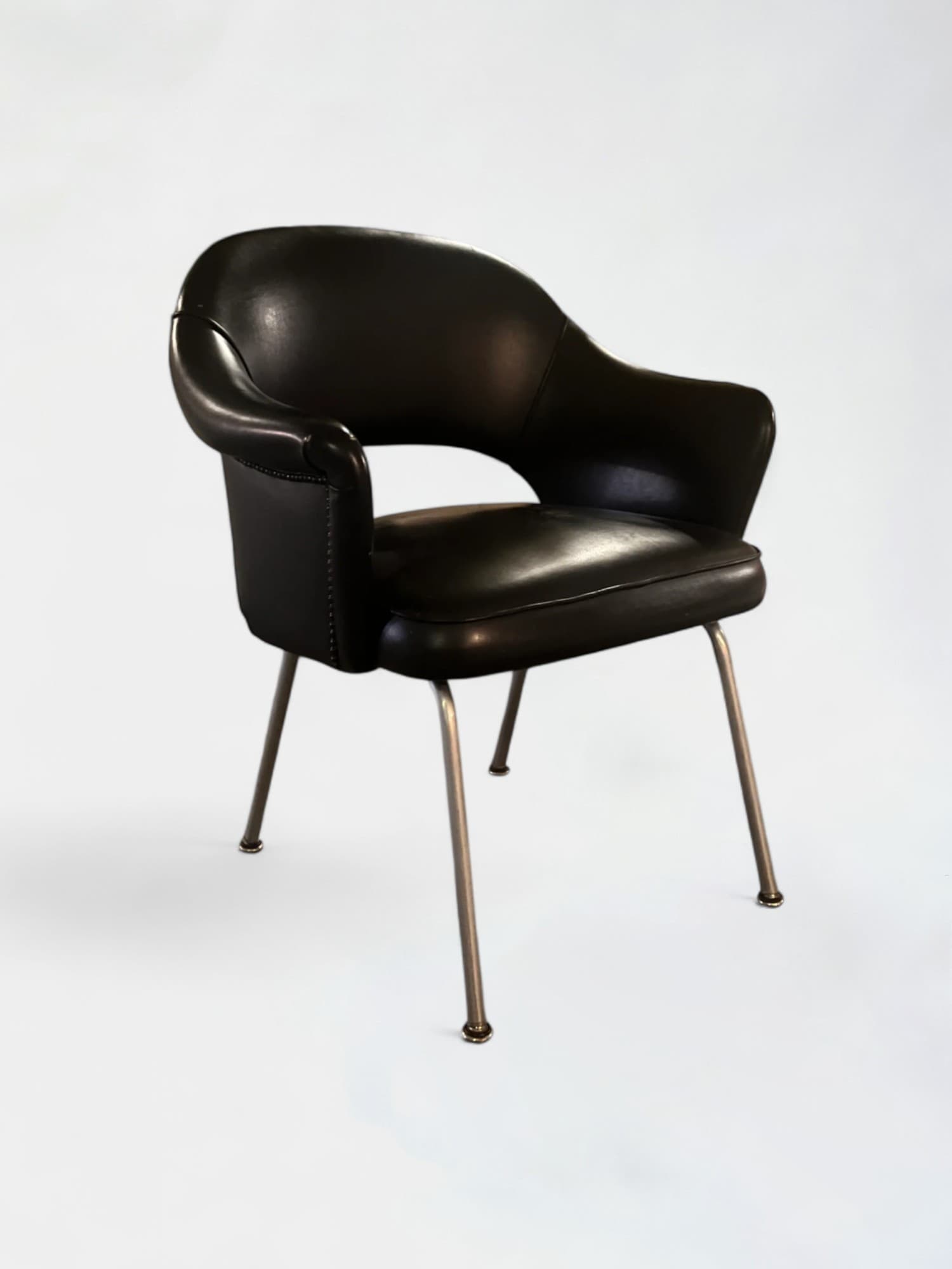 Black leather design chair-0
