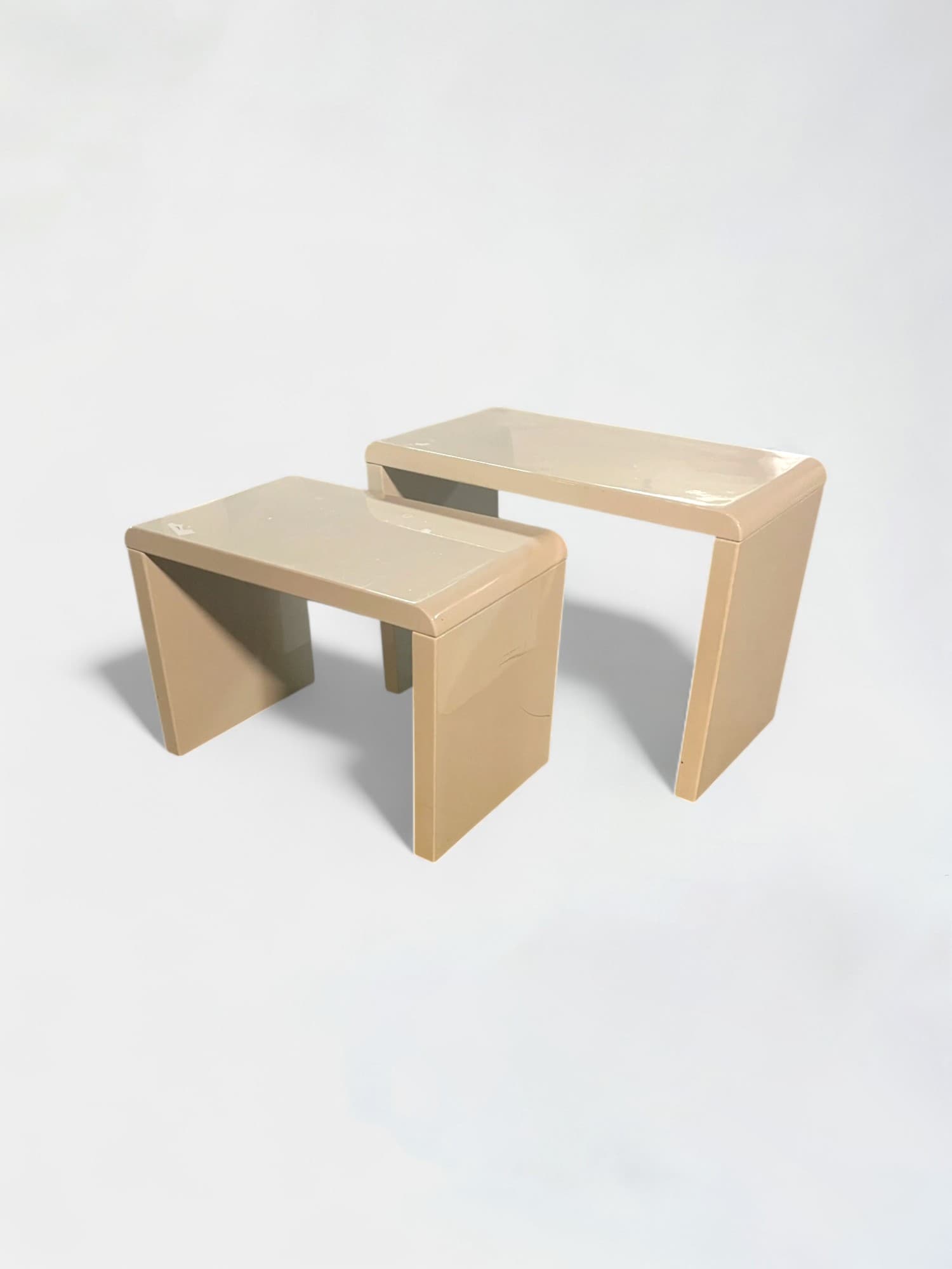 Table basse blanche (ensemble de 2 tables)-0