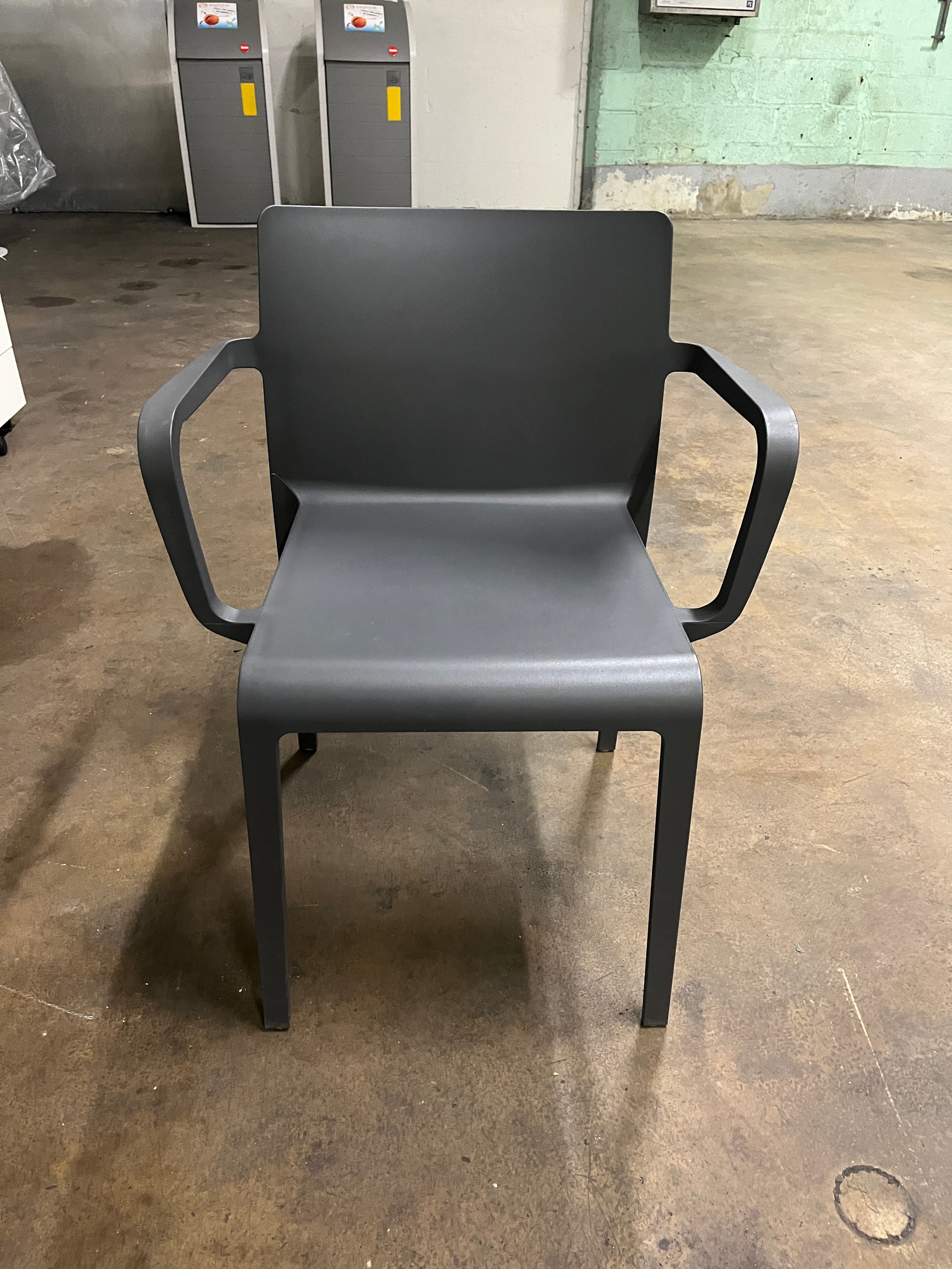 Volt Pedrali dark grey stackable plastic chair-2