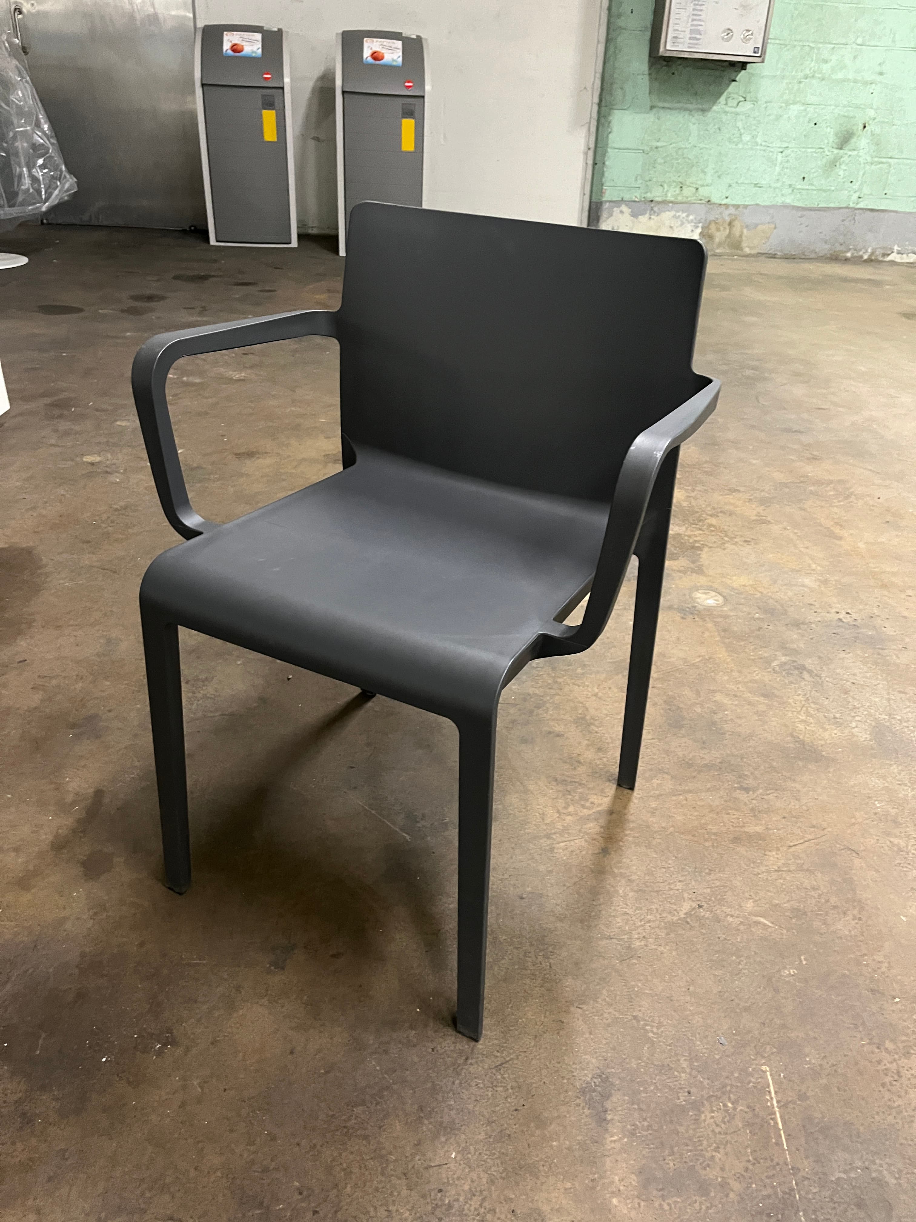 Volt Pedrali dark grey stackable plastic chair-3