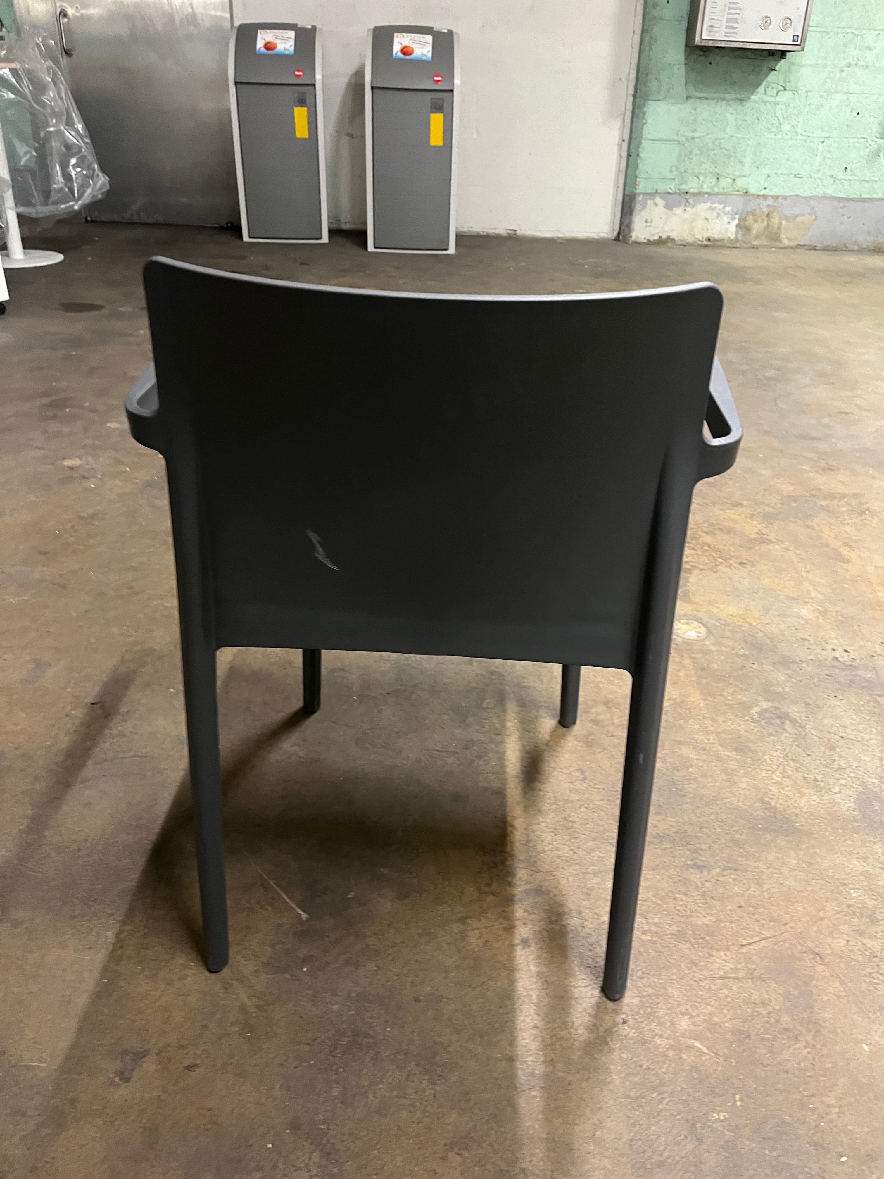 Volt Pedrali dark grey stackable plastic chair-4