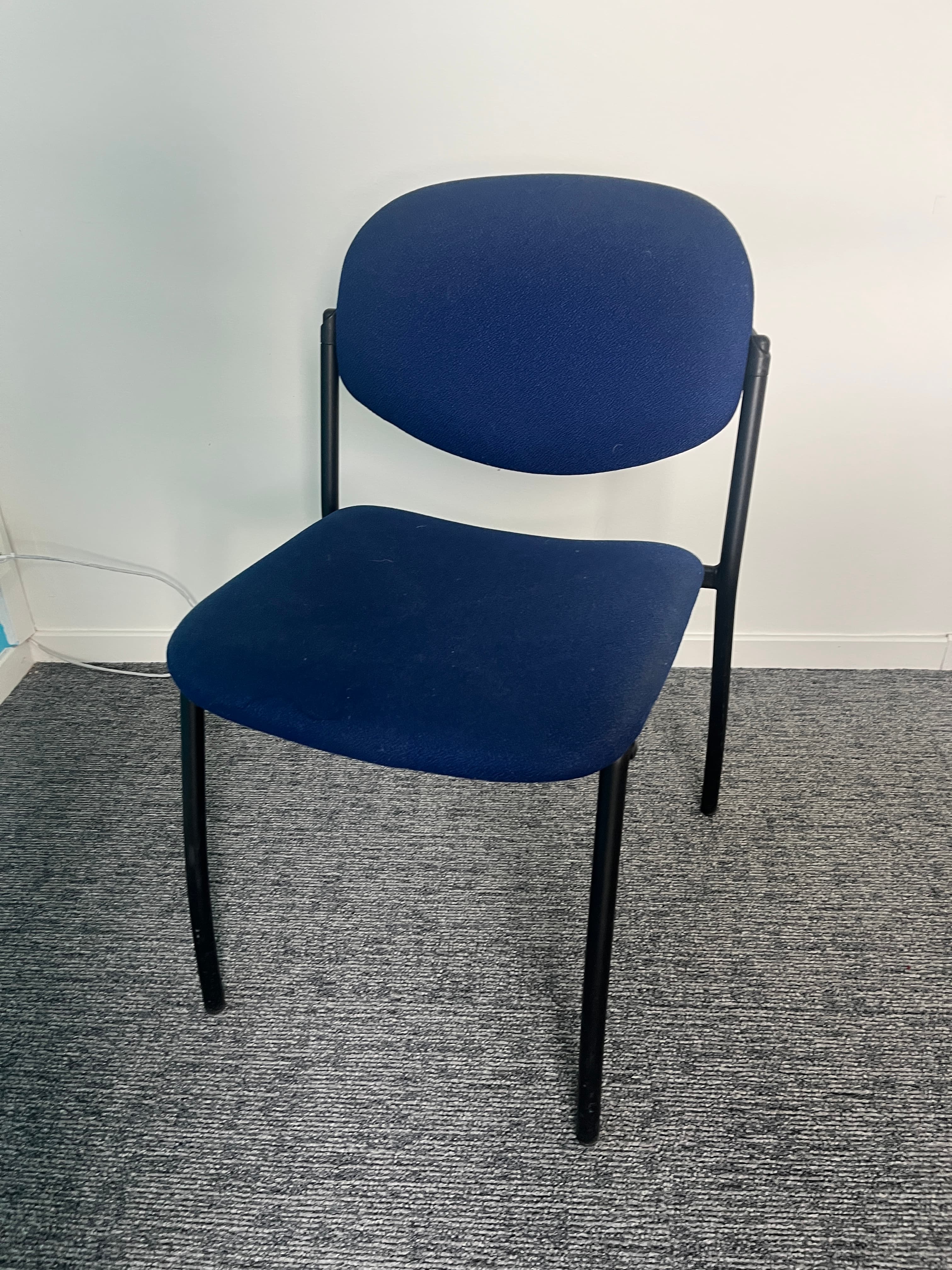Blue navy meeting chair without armrests-4