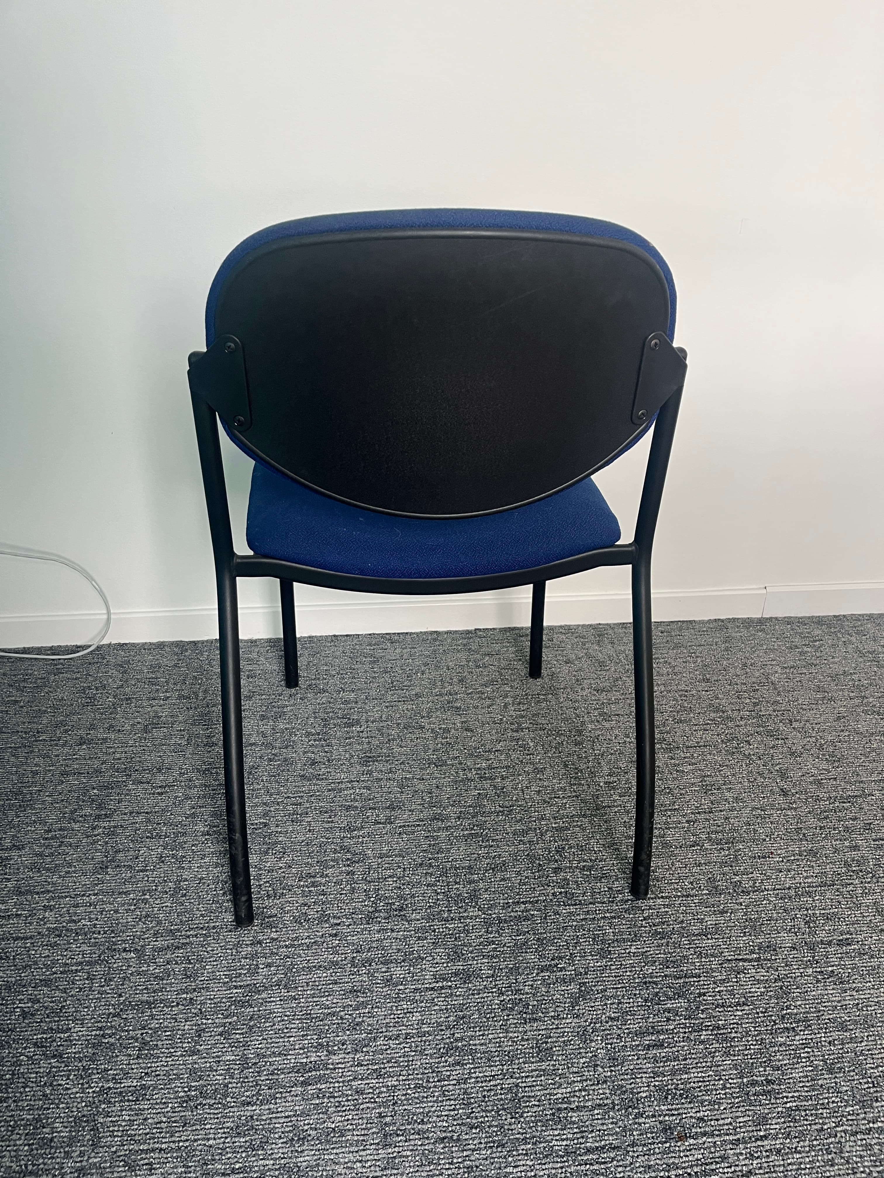 Blue navy meeting chair without armrests-2