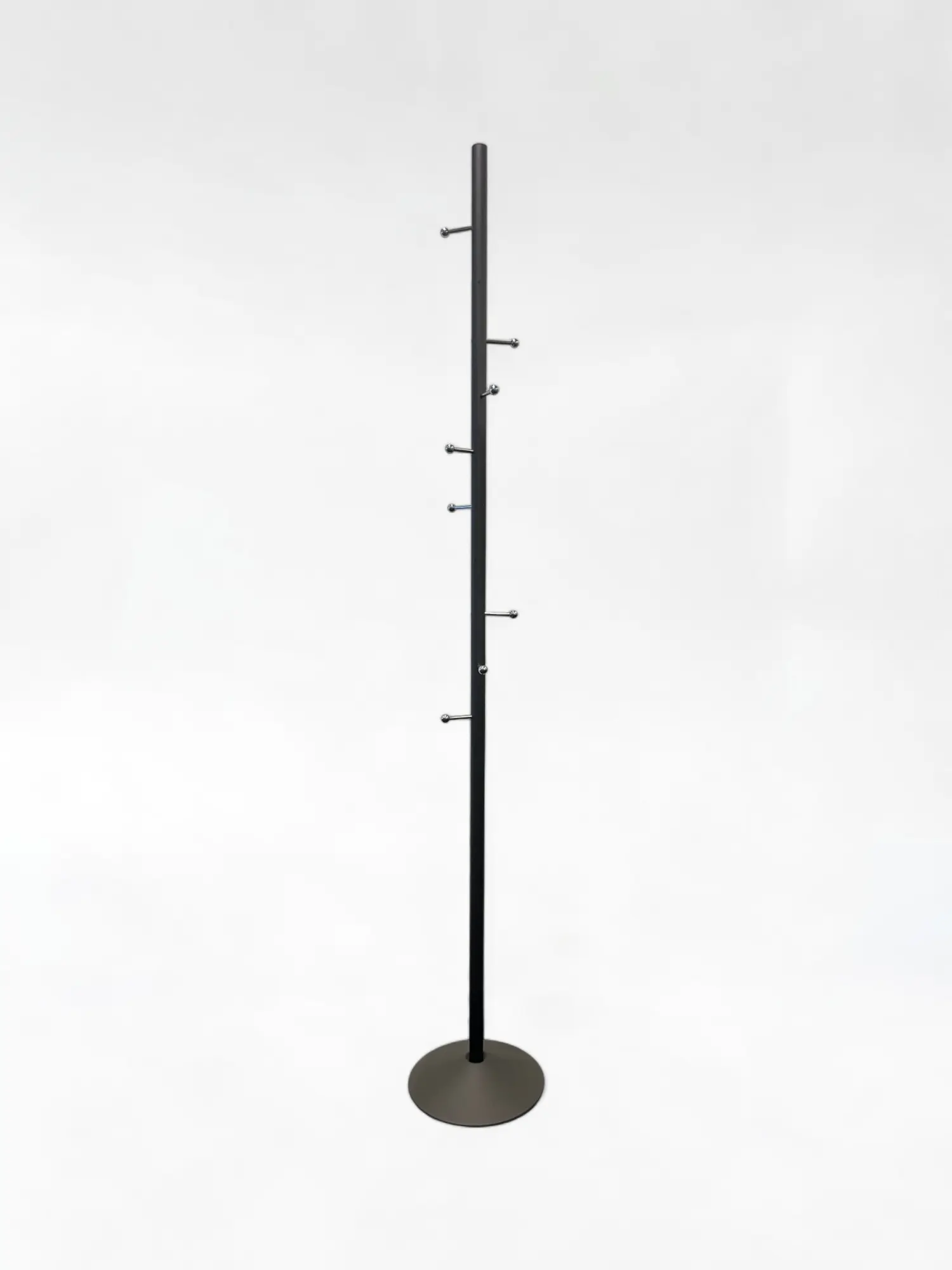 Mobless 114 Mirac Black Metal Coat Rack with Round Base-0