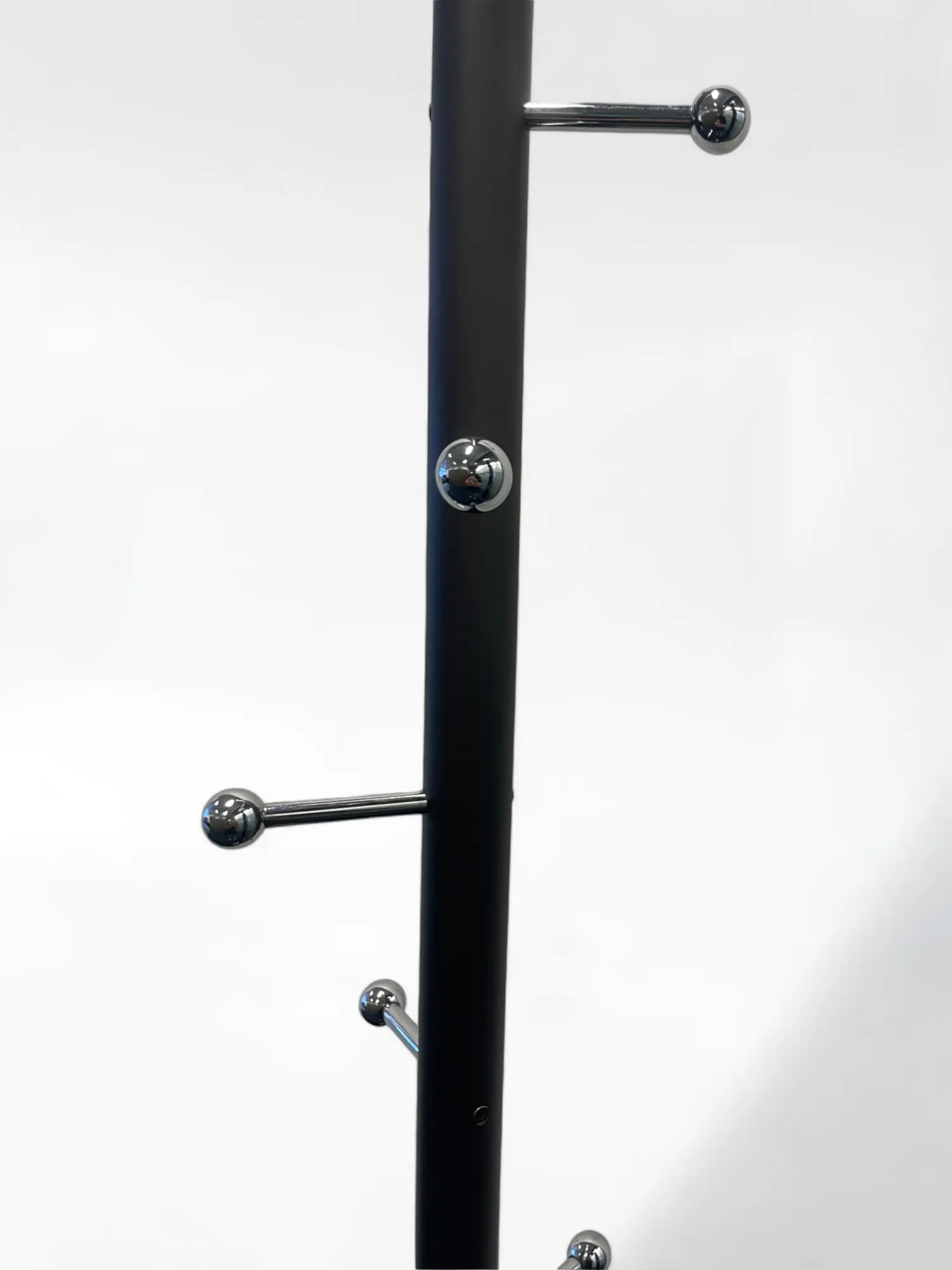 Mobless 114 Mirac Black Metal Coat Rack with Round Base-1