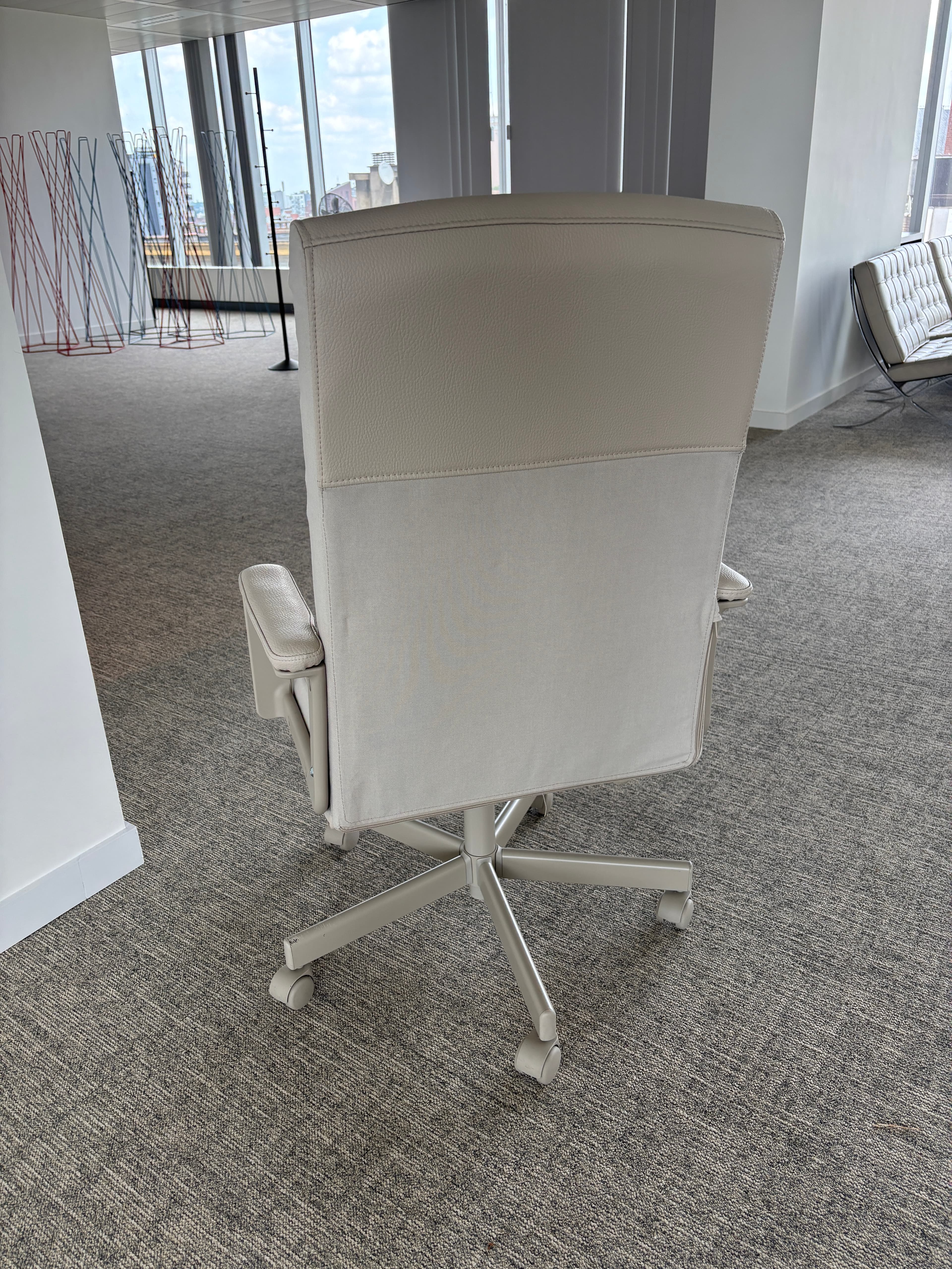 Ikea white office chair-2