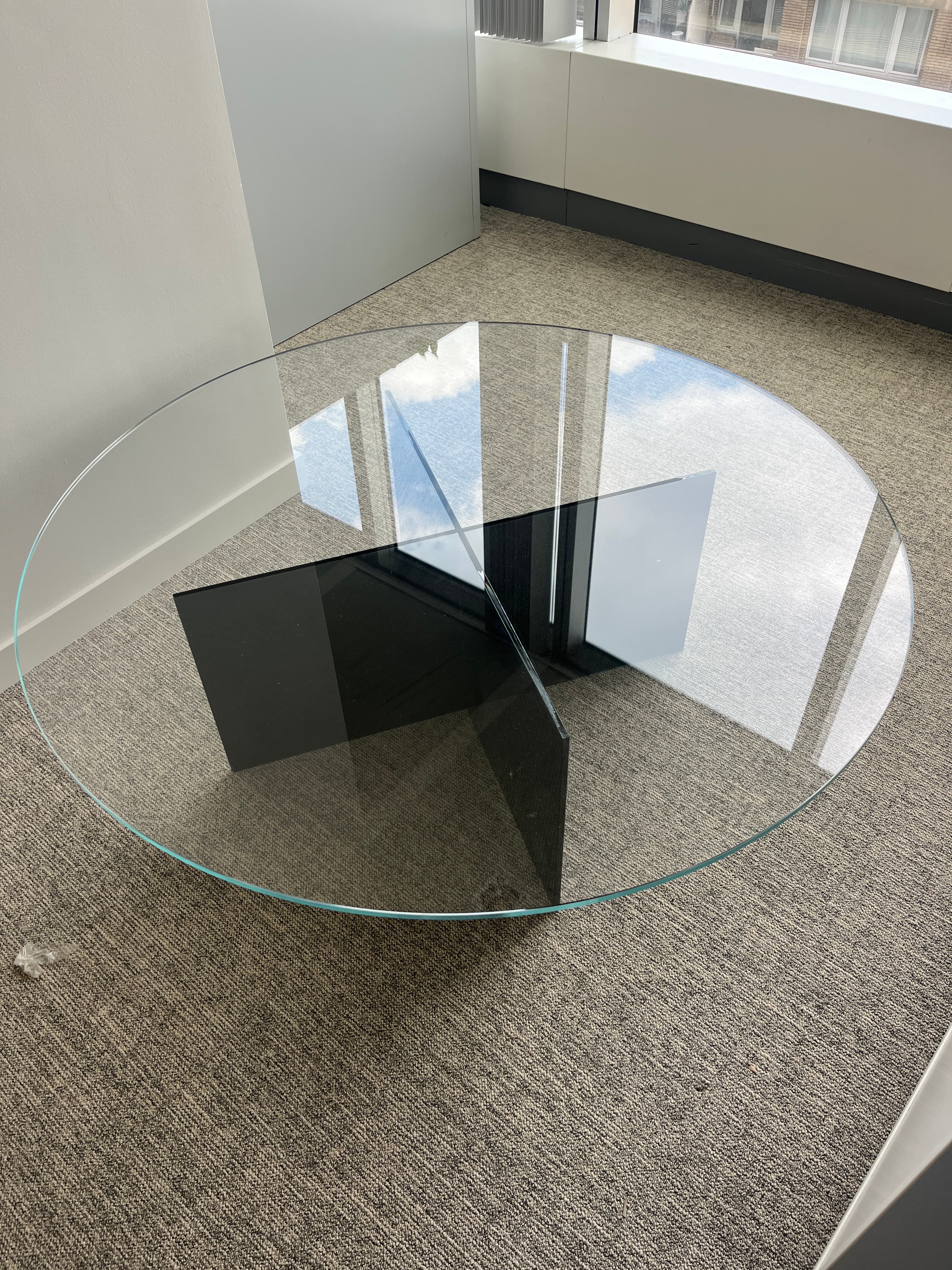 Table basse ronde en verre-2