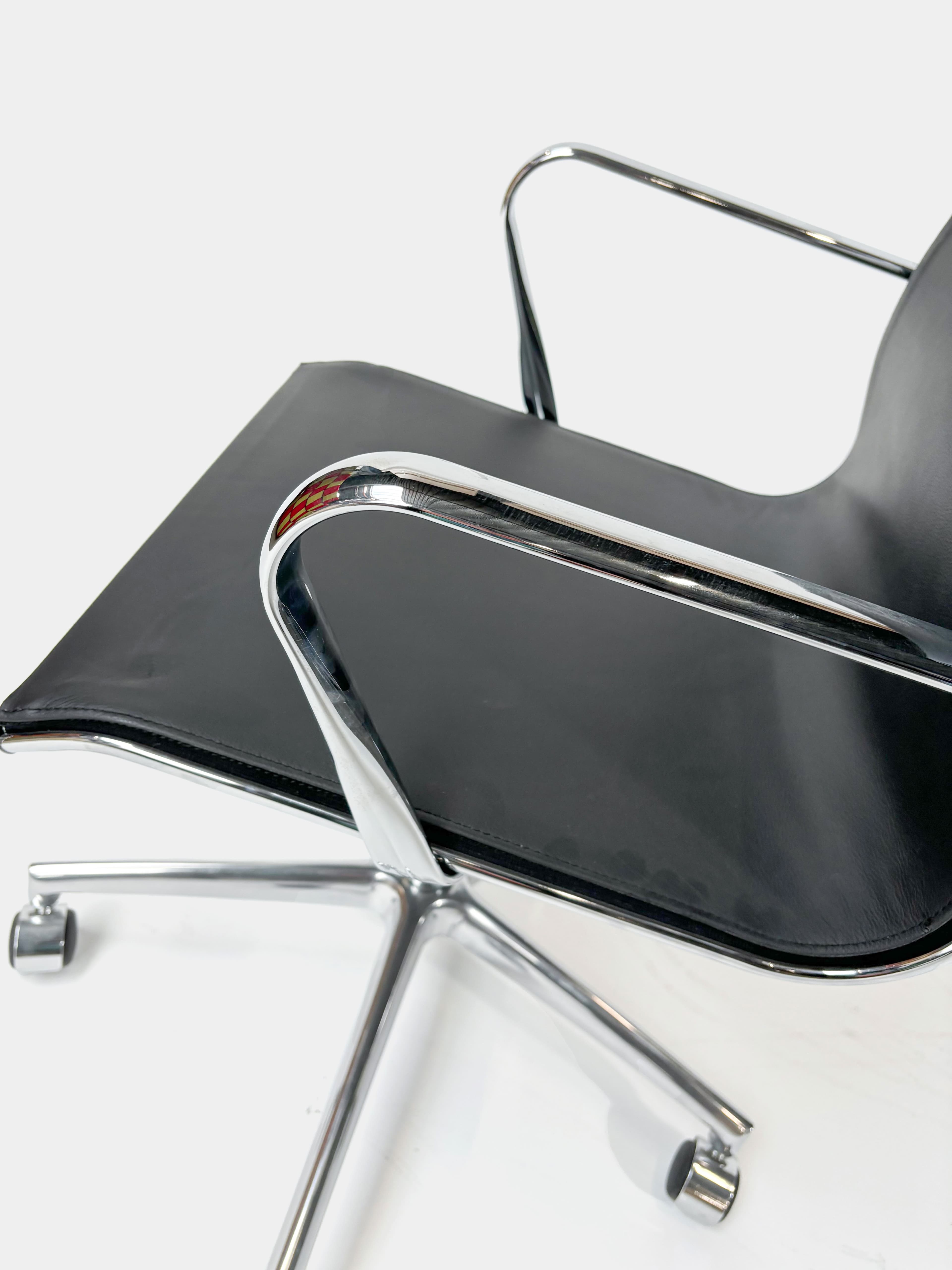 FANTONI ELLE LEATHER Office chair on wheels-5