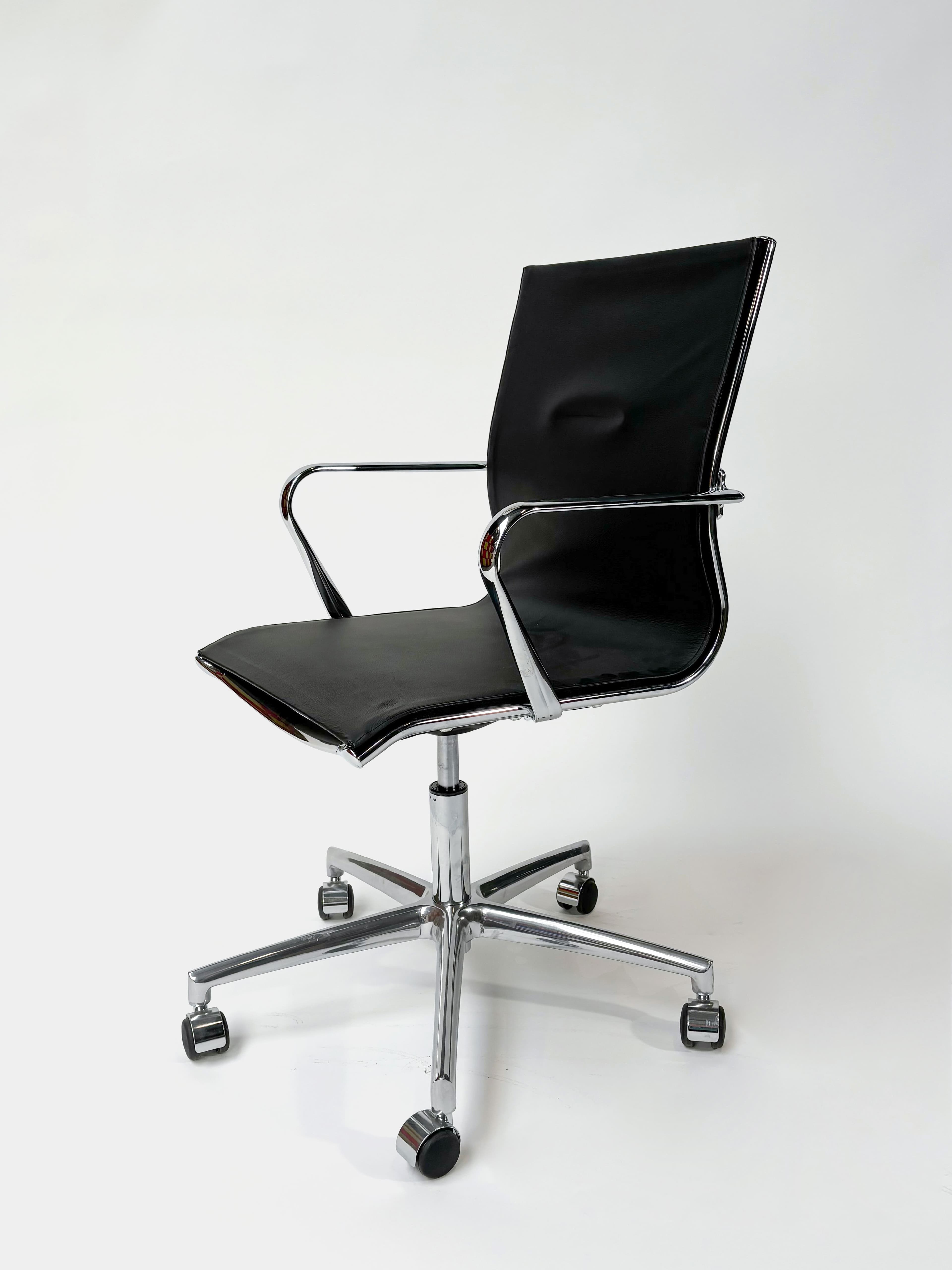 FANTONI ELLE LEATHER Office chair on wheels-1